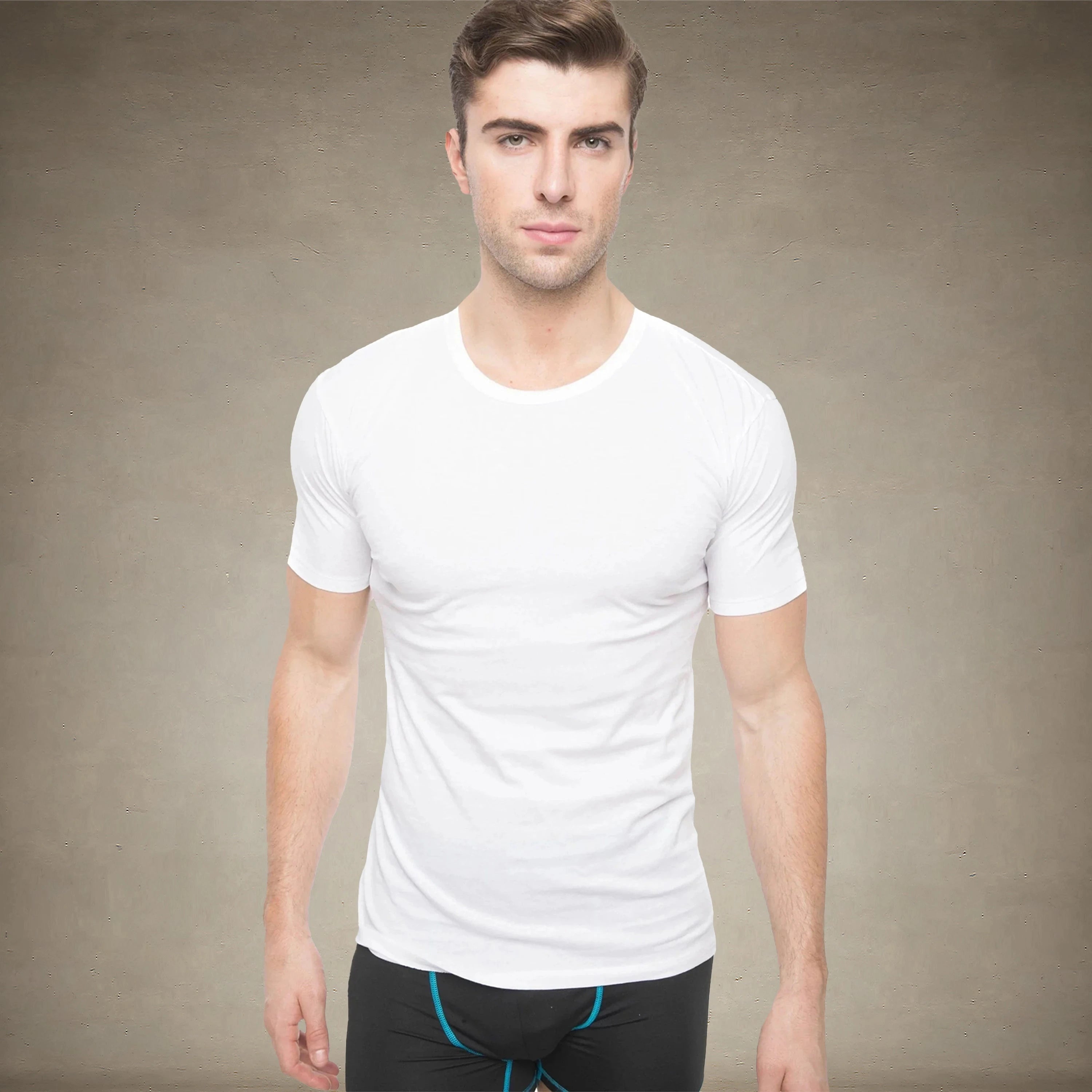 Men's 3PK Cotton Crew Neck T-Shirt - White - FINAL SALE Men's Sleep Shirt Members Only® 