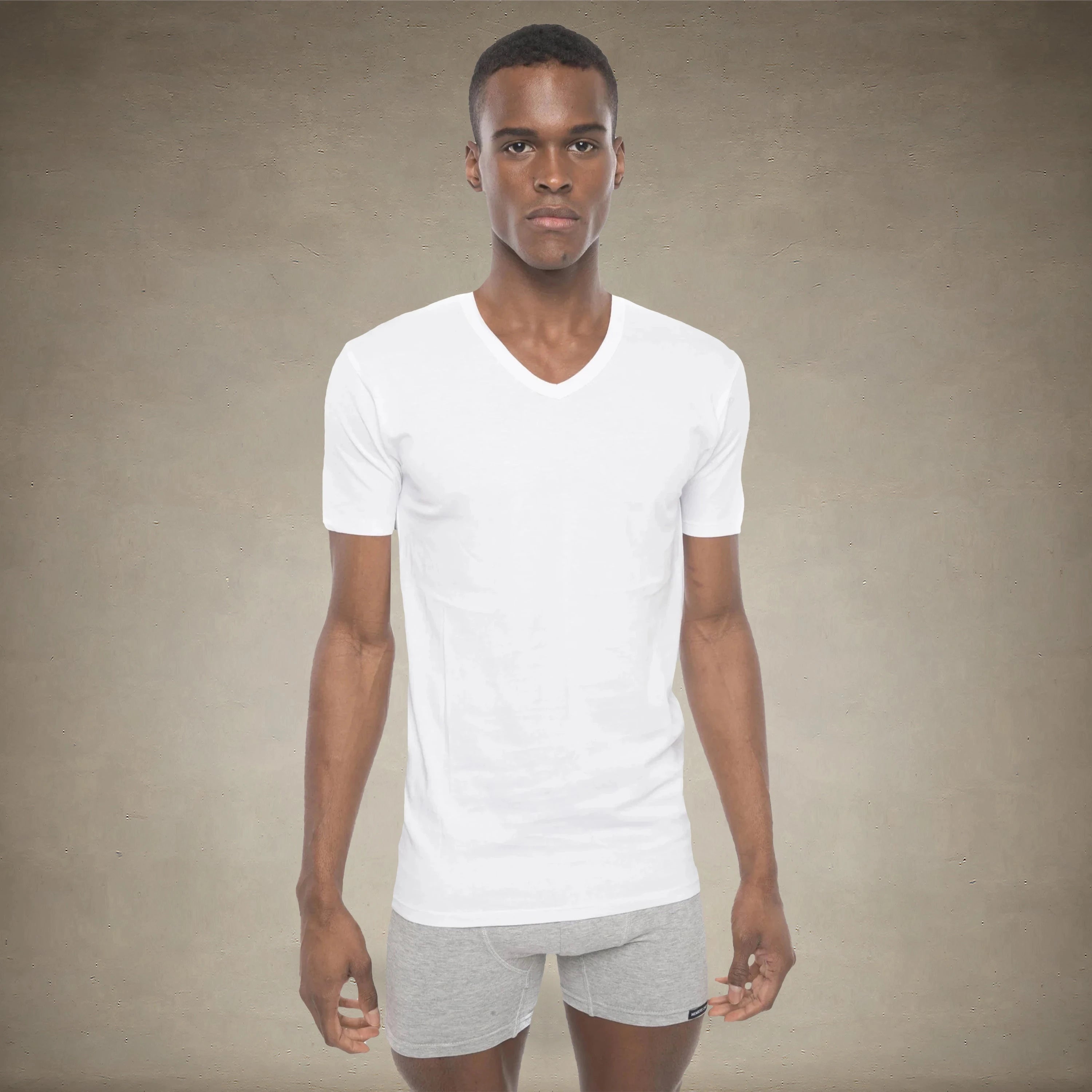 Men's 3PK Cotton V-Neck T-Shirt - White - FINAL SALE Men's Sleep Shirt Members Only® White SMALL 