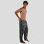 Men's Flannel Sleep Pants Logo Elastic - Grey Sleepwear Pants Members Only 