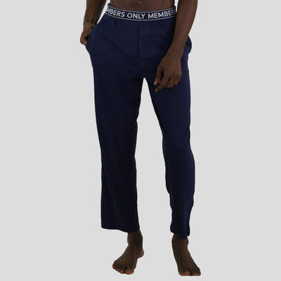 Men's Jersey Sleep Pant Logo Elastic - Navy Men's Sleep Pant Members Only 