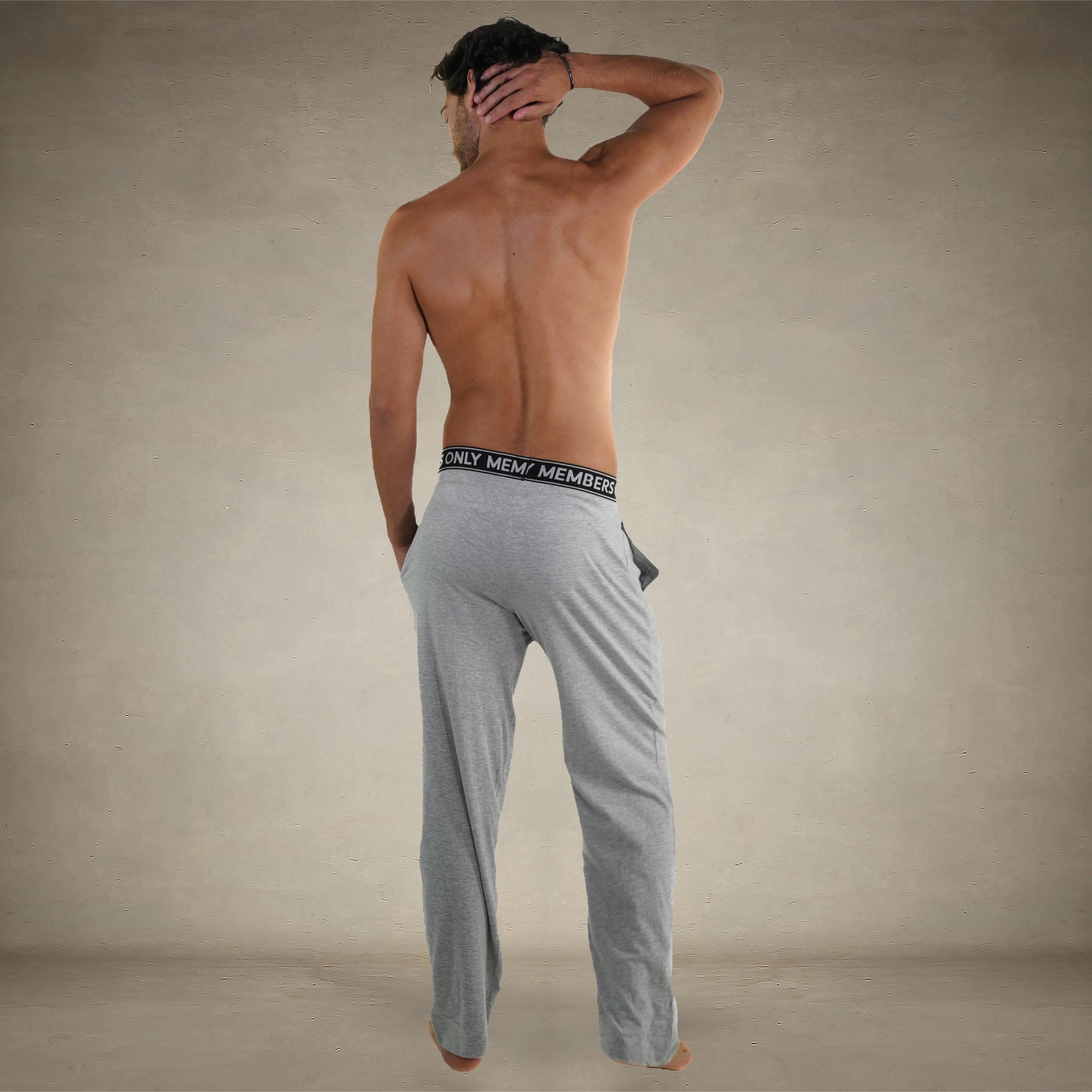 Men's Jersey Sleep Pant Logo Elastic - Grey - FINAL SALE Men's Sleep Pant Members Only® 