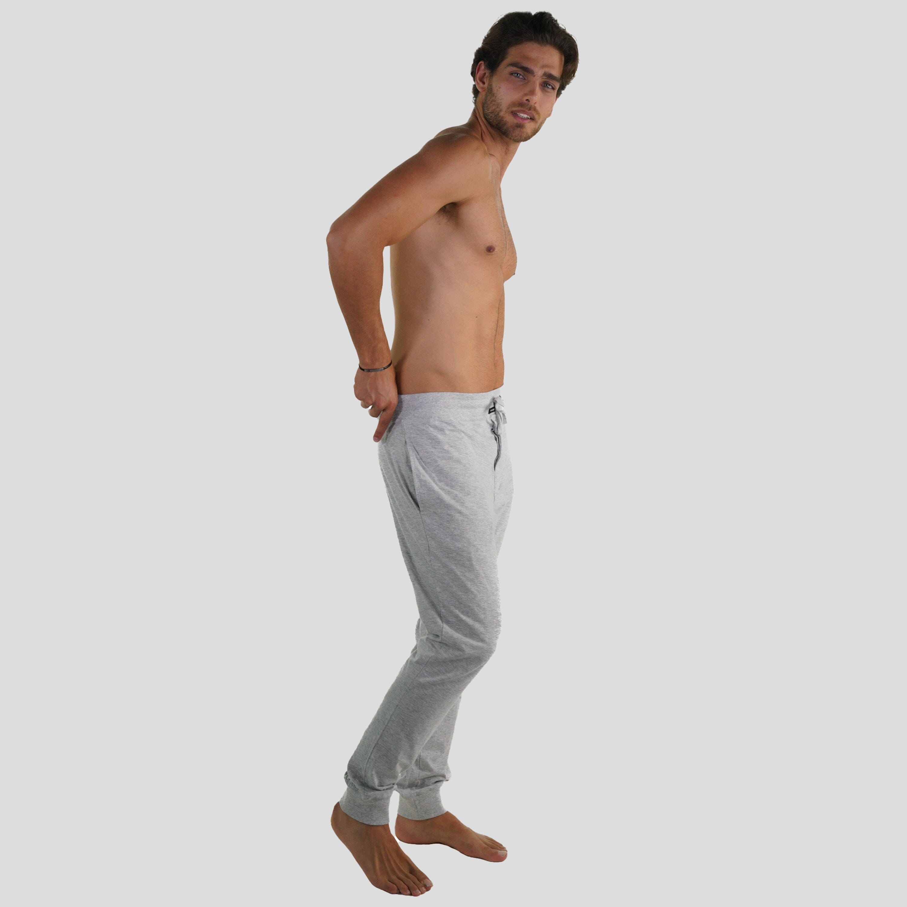 Men’s Jersey Jogger Lounge Pants - Grey Men's Sleep Pant Members Only 