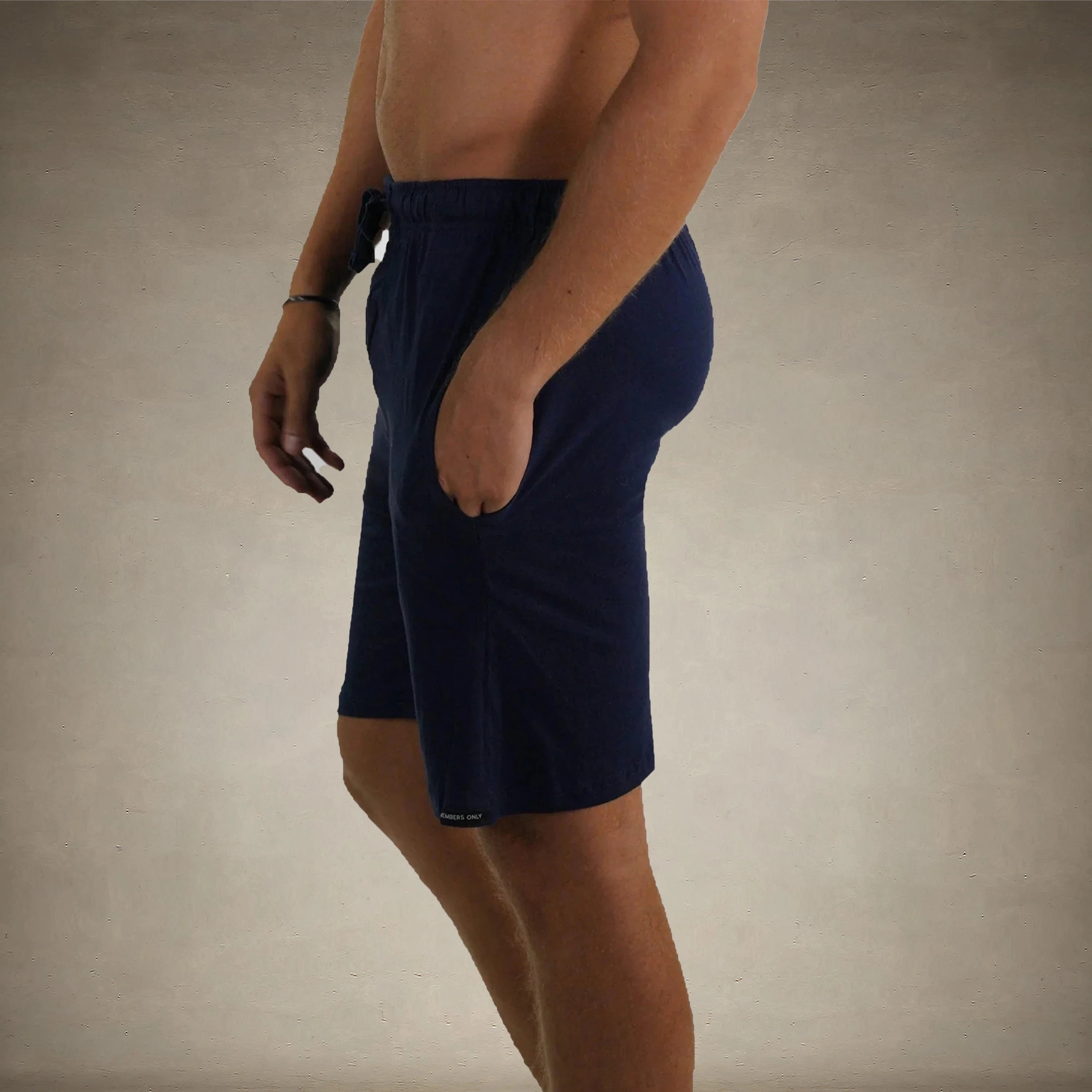 Men's Jersey Sleep Shorts - Navy - FINAL SALE Men's Sleep Pant Members Only