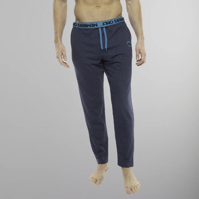 Men's Heather Contrast Elastic Sleep Pants - Blue Turq - FINAL SALE Men's Sleep Pant Members Only Blue Turq SMALL 