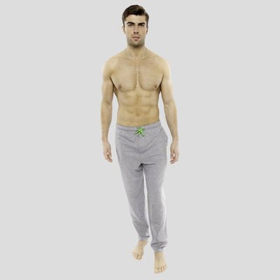 Members Only Heather Contrast Elastic Sleep Pants - Grey Green Men's Sleep Pant Members Only 