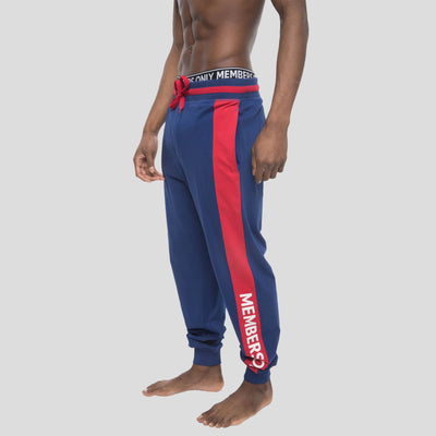 Members Only Logo Leg Jersey Sleep Jogger - Royal Men's Sleep Pant Members Only 