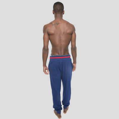 Members Only Logo Leg Jersey Sleep Jogger - Royal Men's Sleep Pant Members Only 