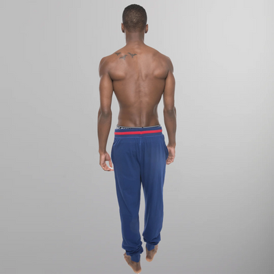 Men's Logo Leg Jersey Sleep Jogger - Royal - FINAL SALE Men's Sleep Pant Members Only 