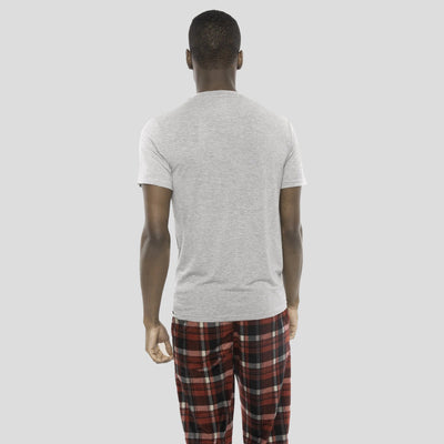 Members Only Short Sleeve Bamboo Rayon Sleep Shirt - Grey Men's Sleep Shirt Members Only 