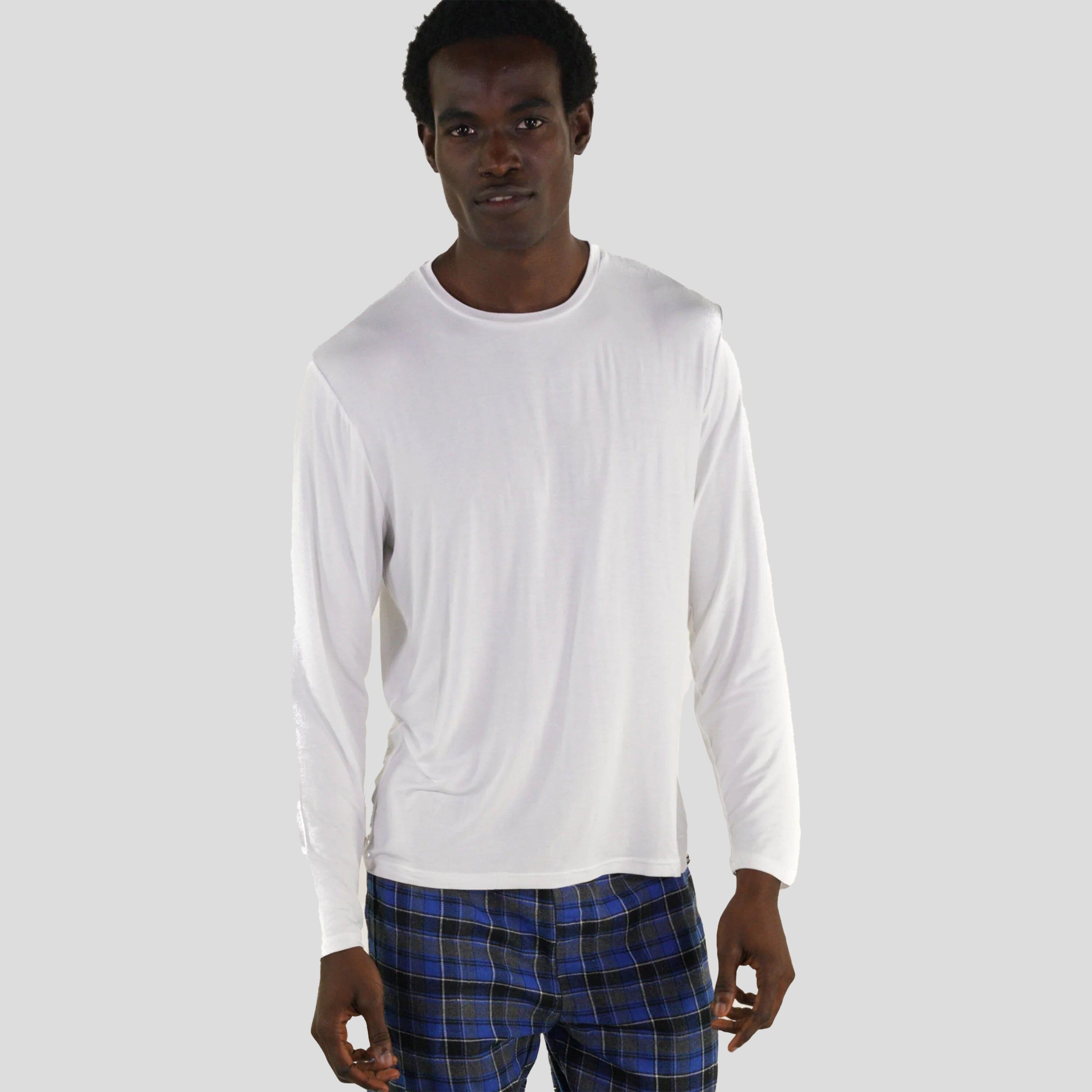 Bamboo Rayon White Knit Sleep Shirt For Men – Members Only®