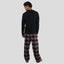 Men's Bamboo Rayon Long Sleeve Knit Sleep Shirt - Black Men's Sleep Shirt Members Only 