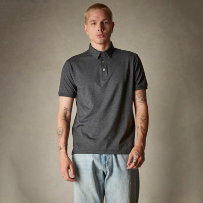 Men's Polo T-Shirt Members Only Charcoal Small 