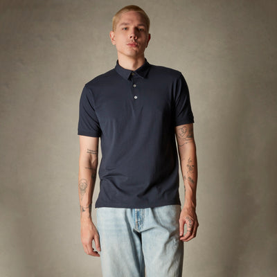 Men's Polo T-Shirt Members Only Navy Small 