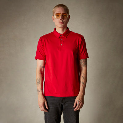 Men's Polo T-Shirt Members Only Red Small 