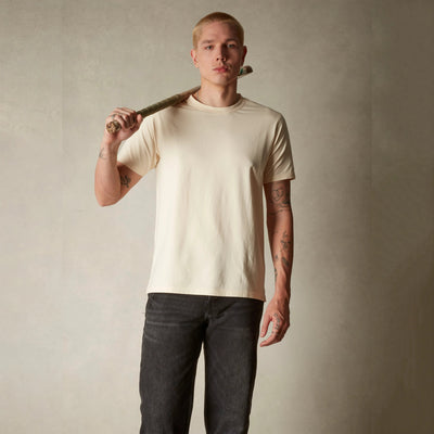 Men’s Crew Neck T-Shirt Members Only Off-White Small 