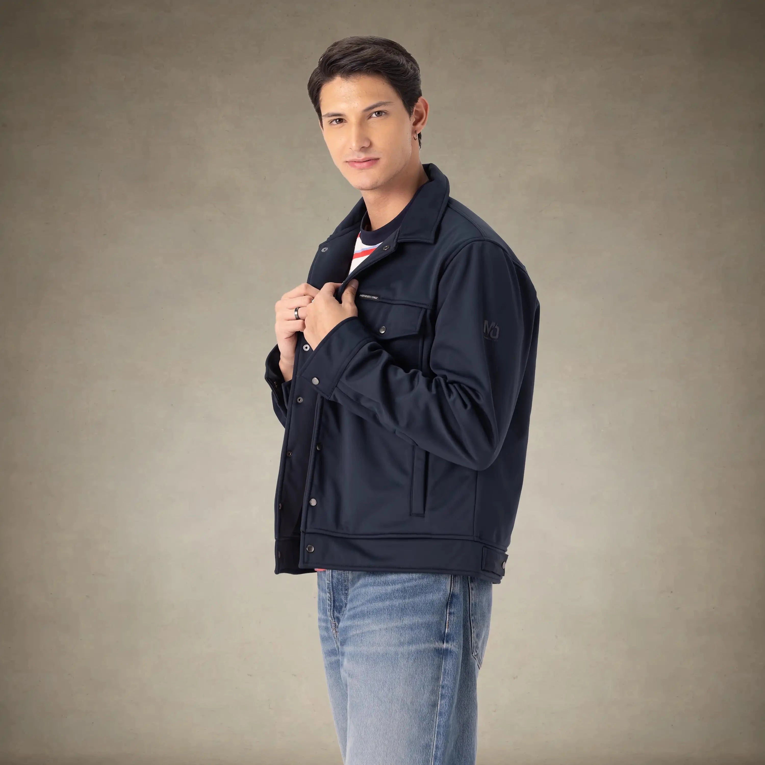 Men's Soft Shell Shirt Jacket Men's Iconic Jacket Members Only® 