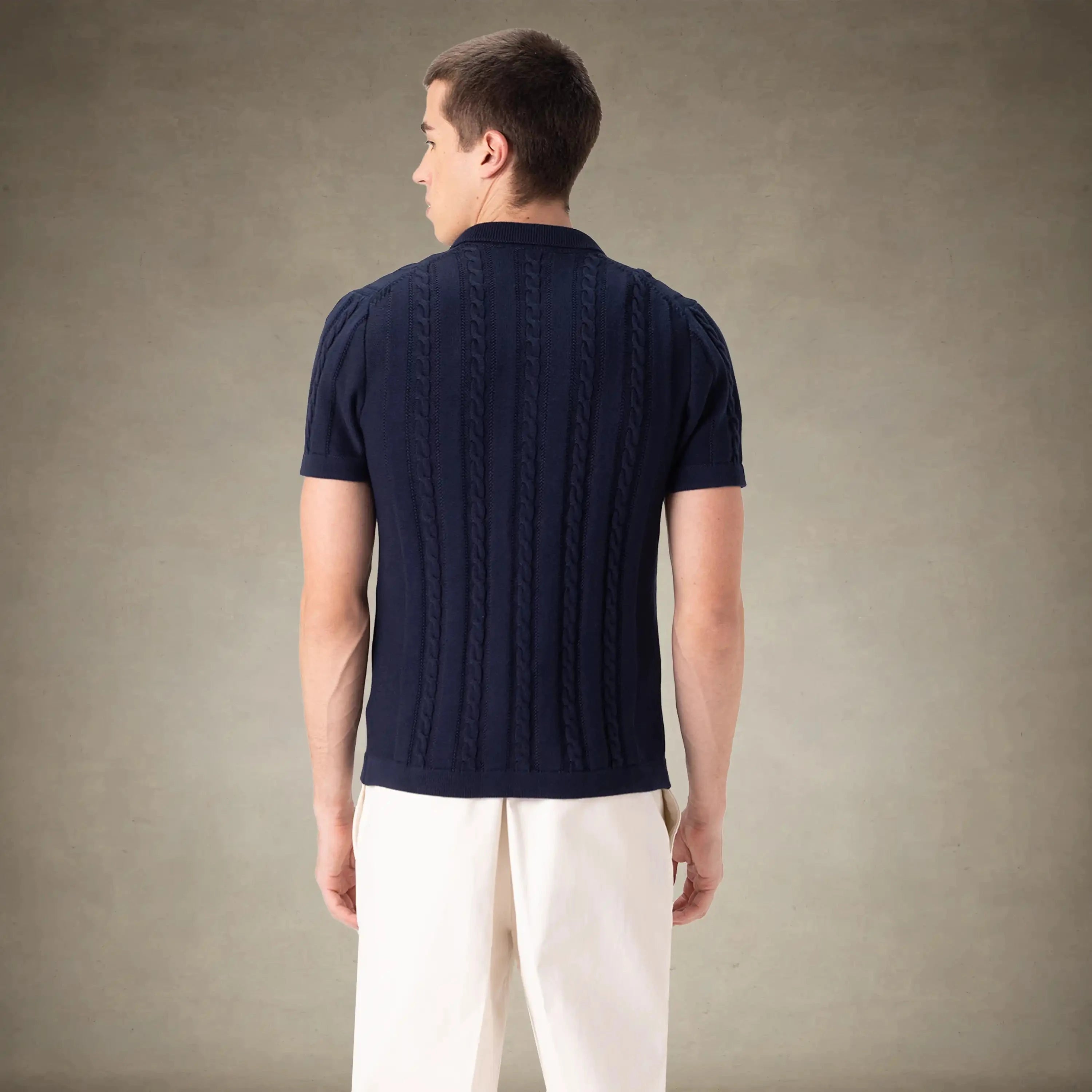 Men's JC Polo Cable Sweater Men's Iconic Jacket Members Only® 