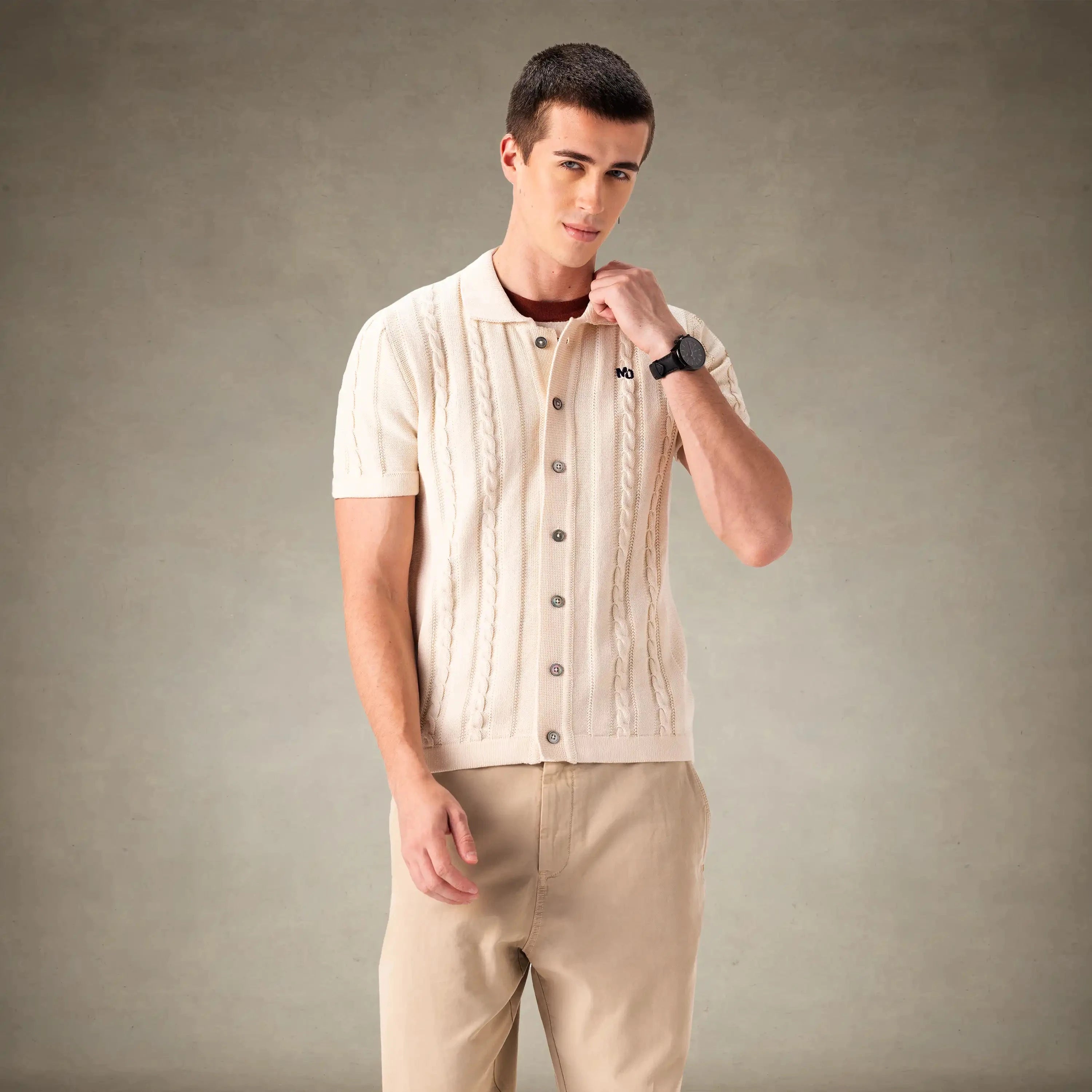 Men's JC Polo Cable Sweater Men's Iconic Jacket Members Only® 