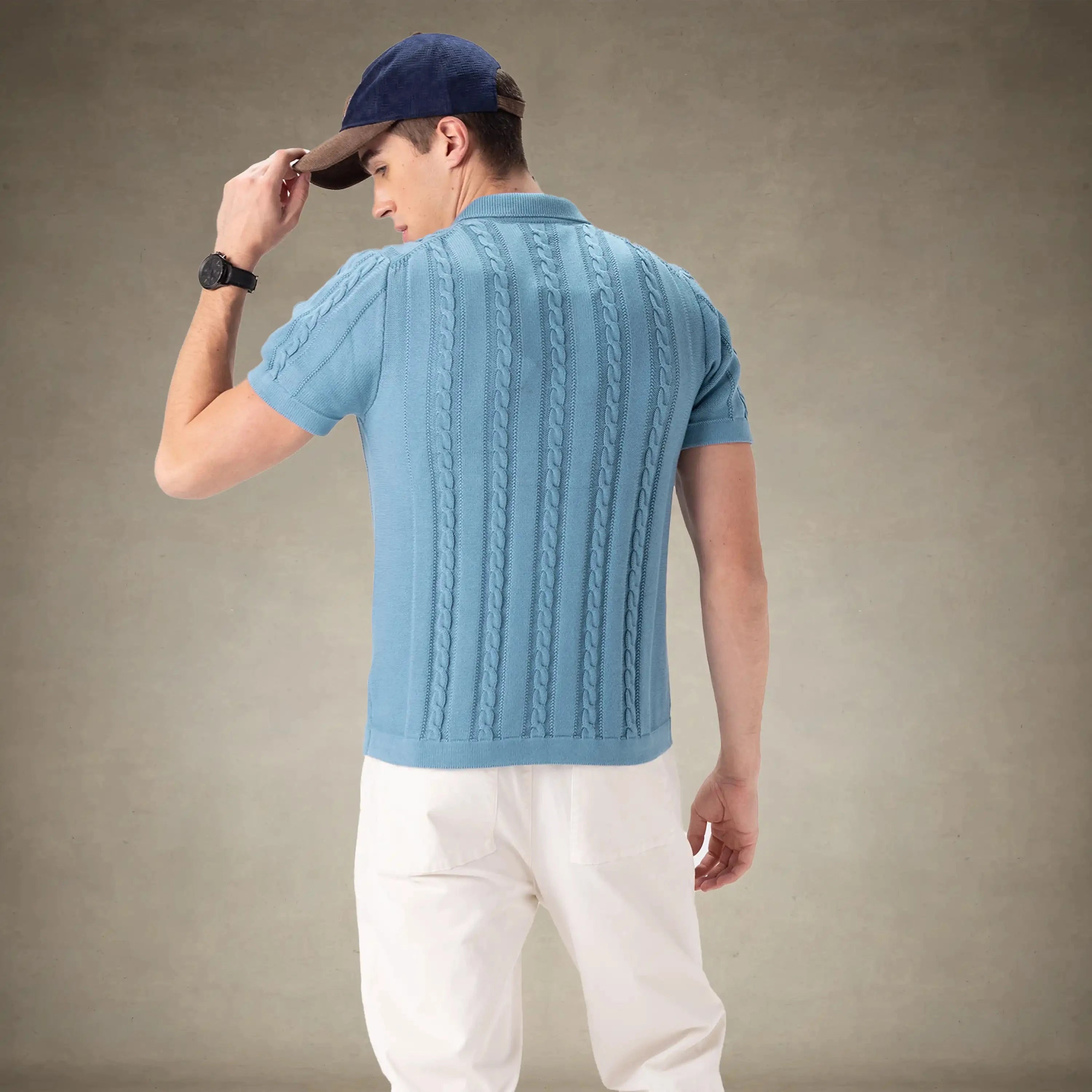 Men's JC Polo Cable Sweater Men's Iconic Jacket Members Only® 