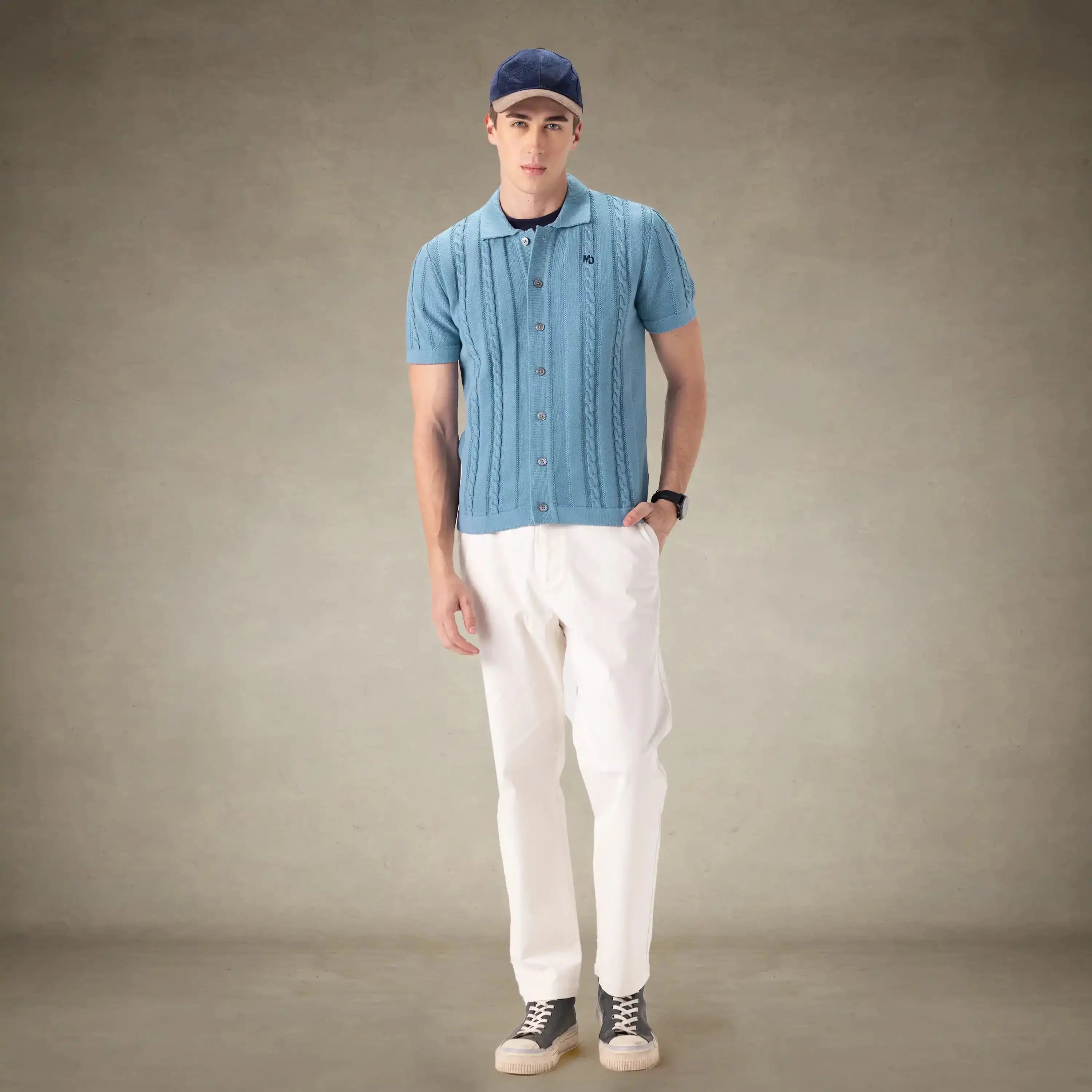 Men's JC Polo Cable Sweater Men's Iconic Jacket Members Only® 