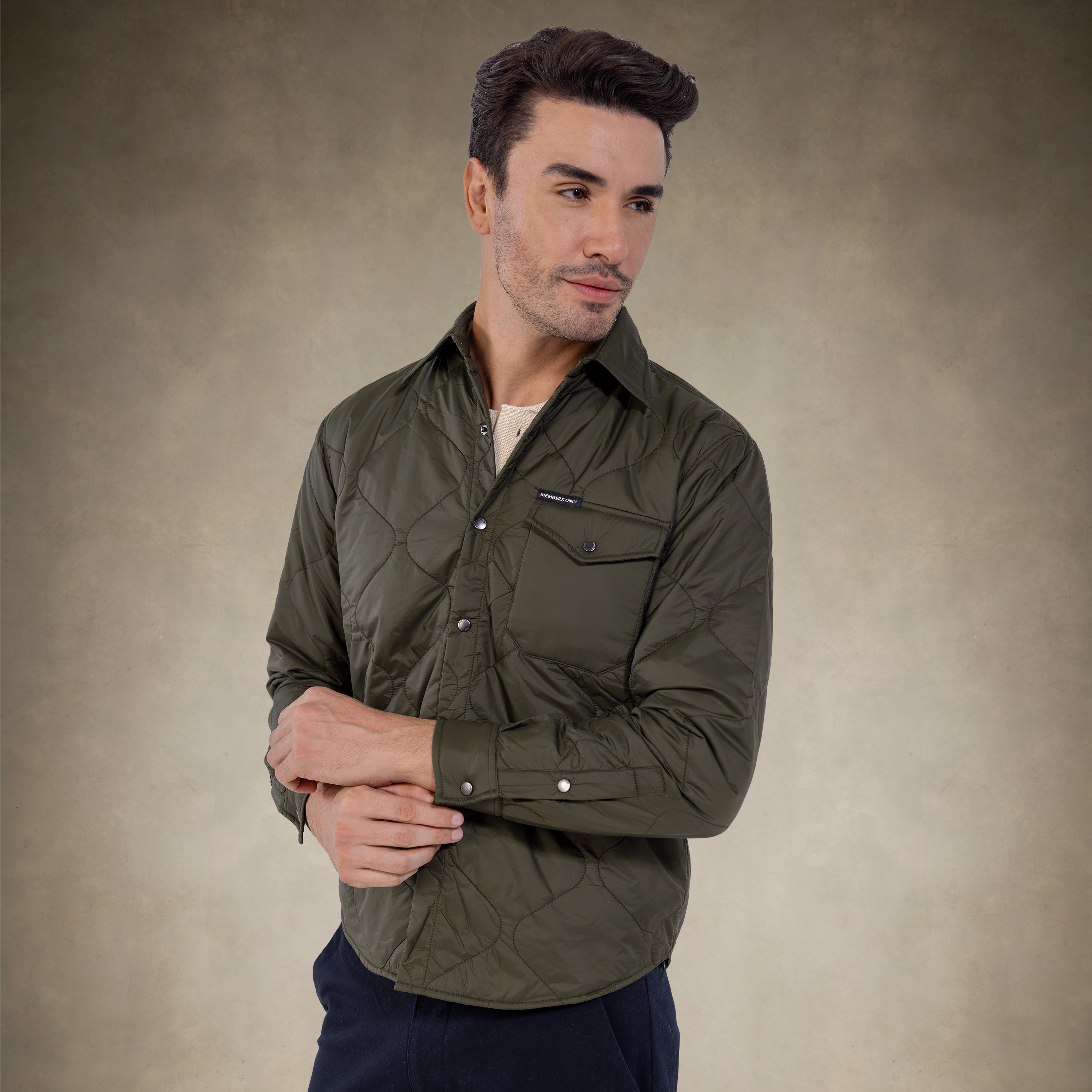 Men's Quilted Shirt Jacket
