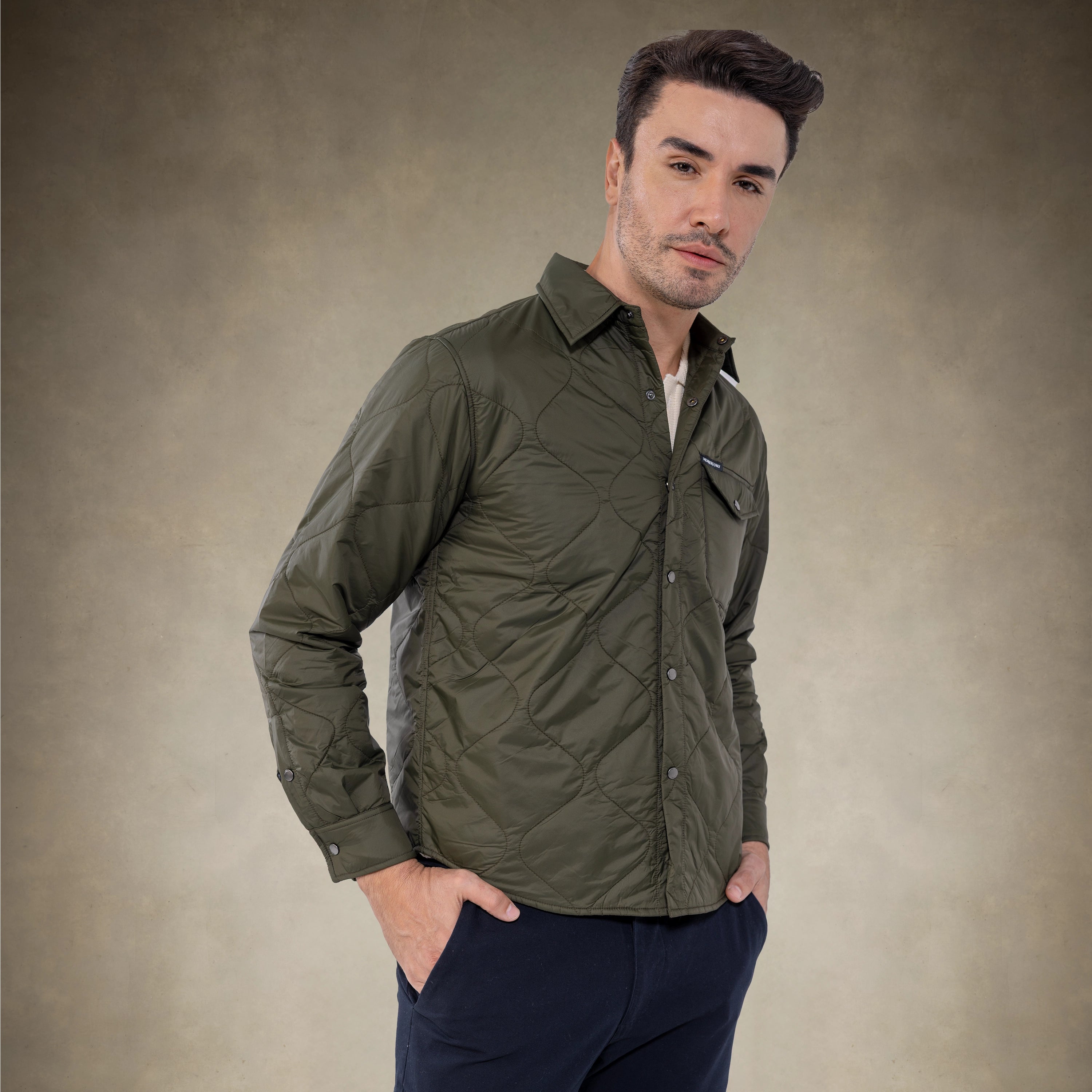 Men's Quilted Shirt Jacket
