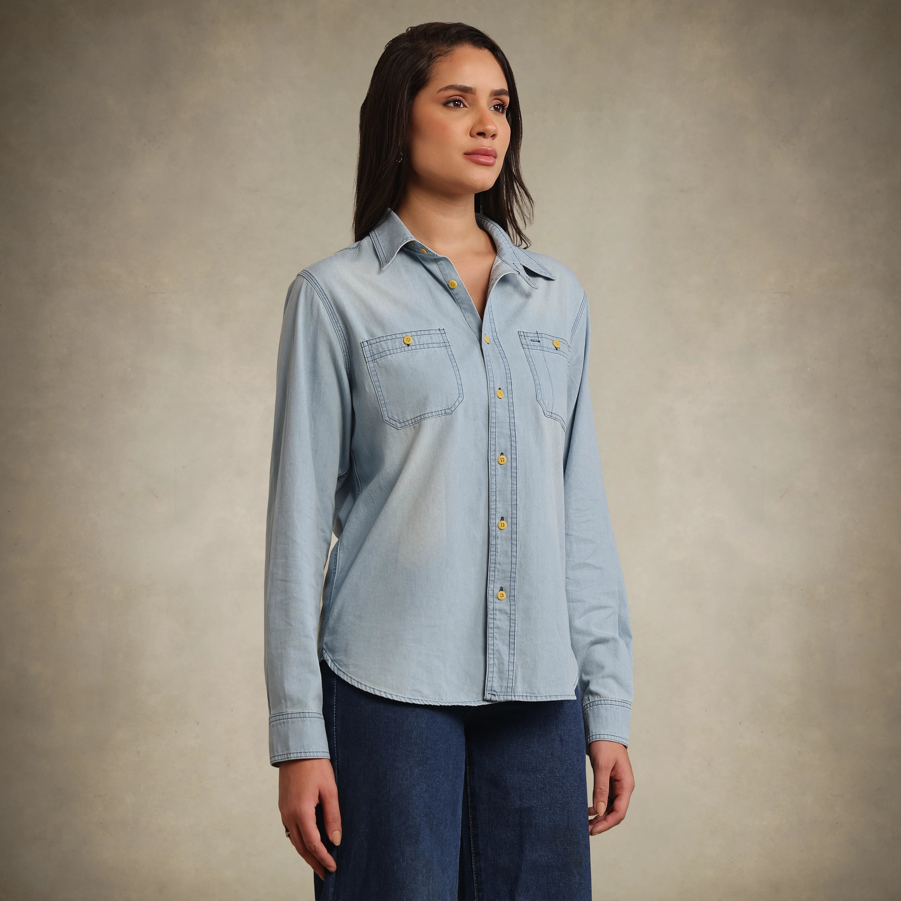 Women's Oversized Denim Shirt