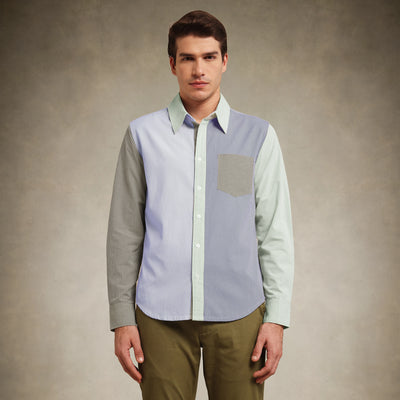 Men's cotton blend striped shirt