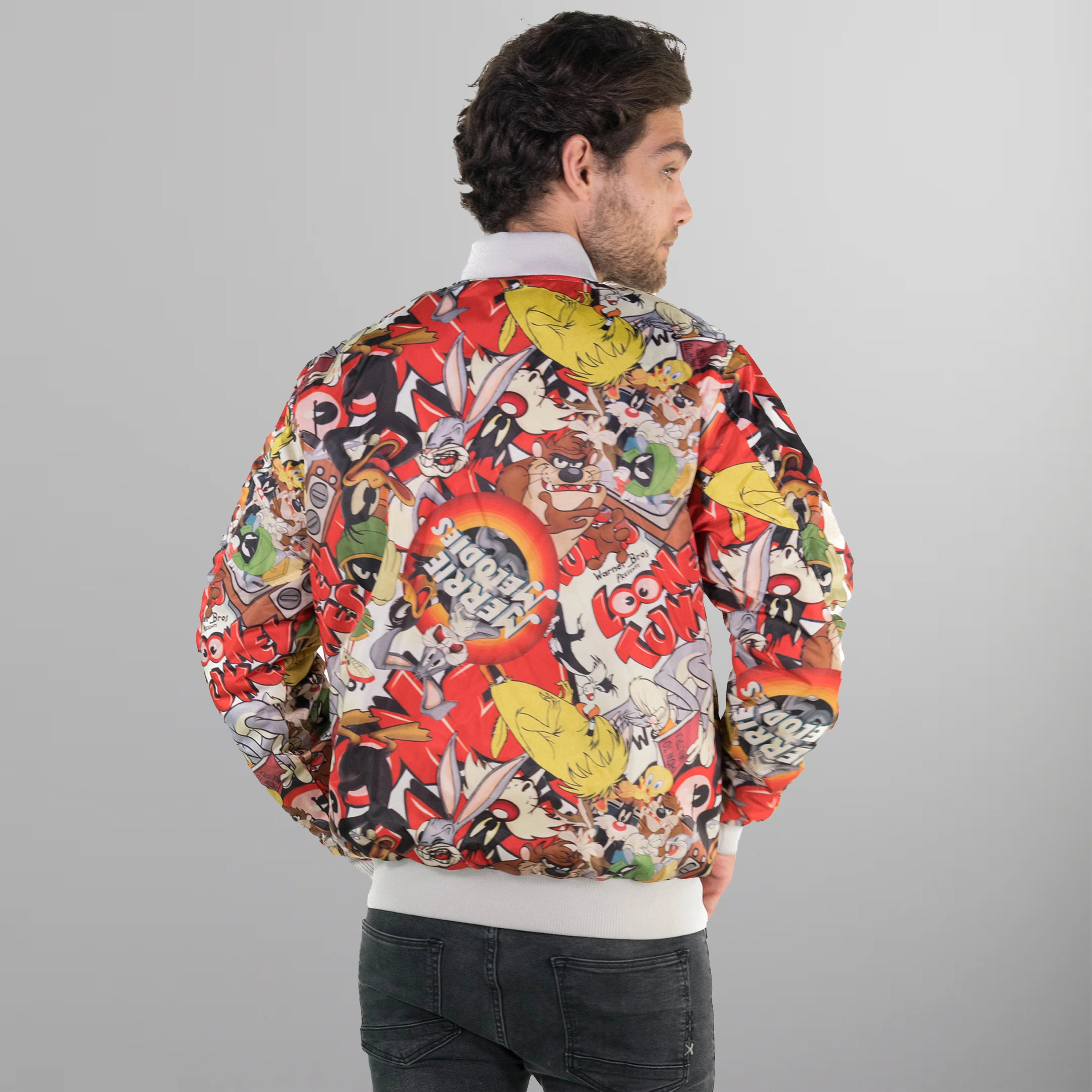 Men's Looney Tunes Vintage Mash Print Jacket - FINAL SALE Men's Jackets Members Only 