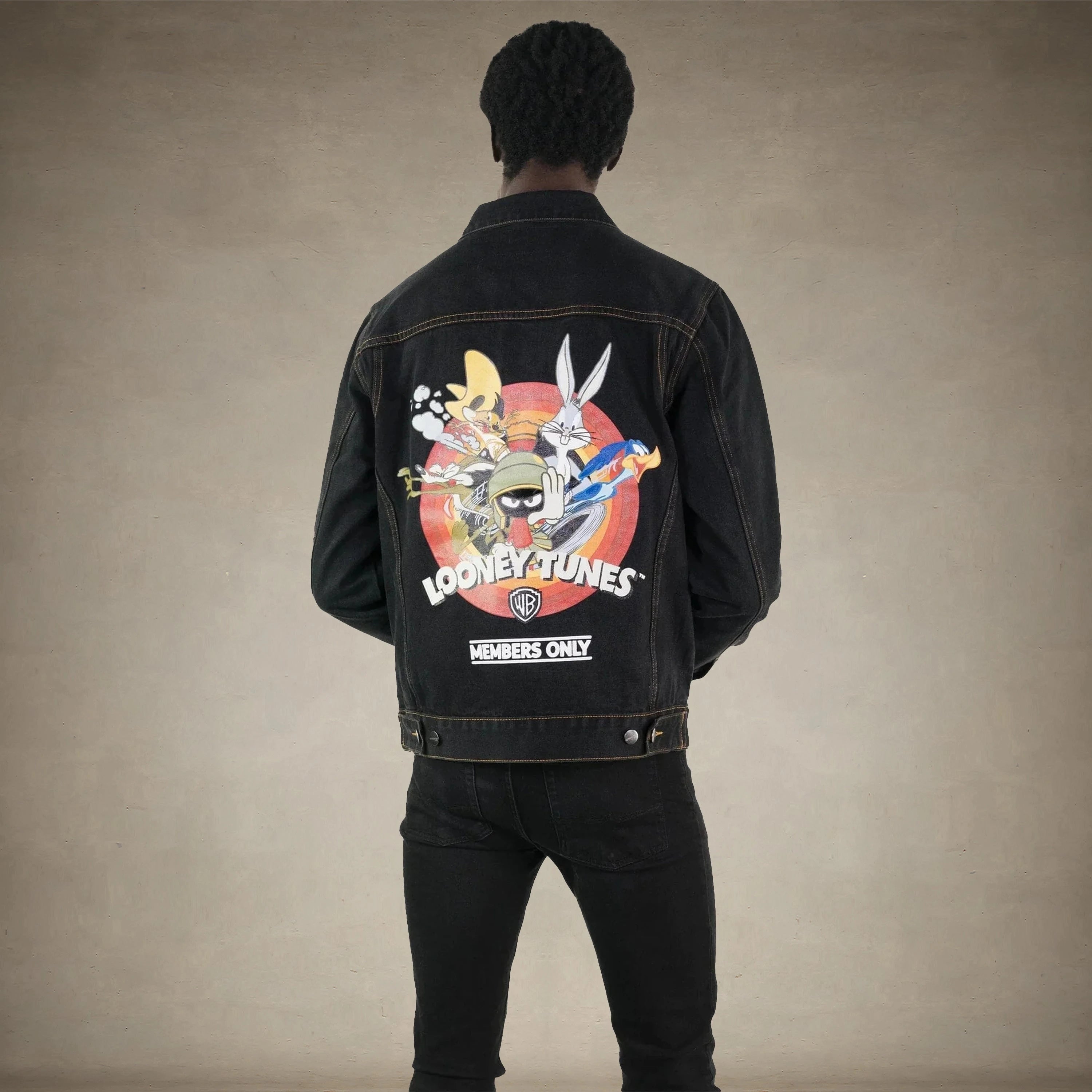 Men's Looney Tunes Denim Trucker Jacket - FINAL SALE Men's Jackets Members Only® 