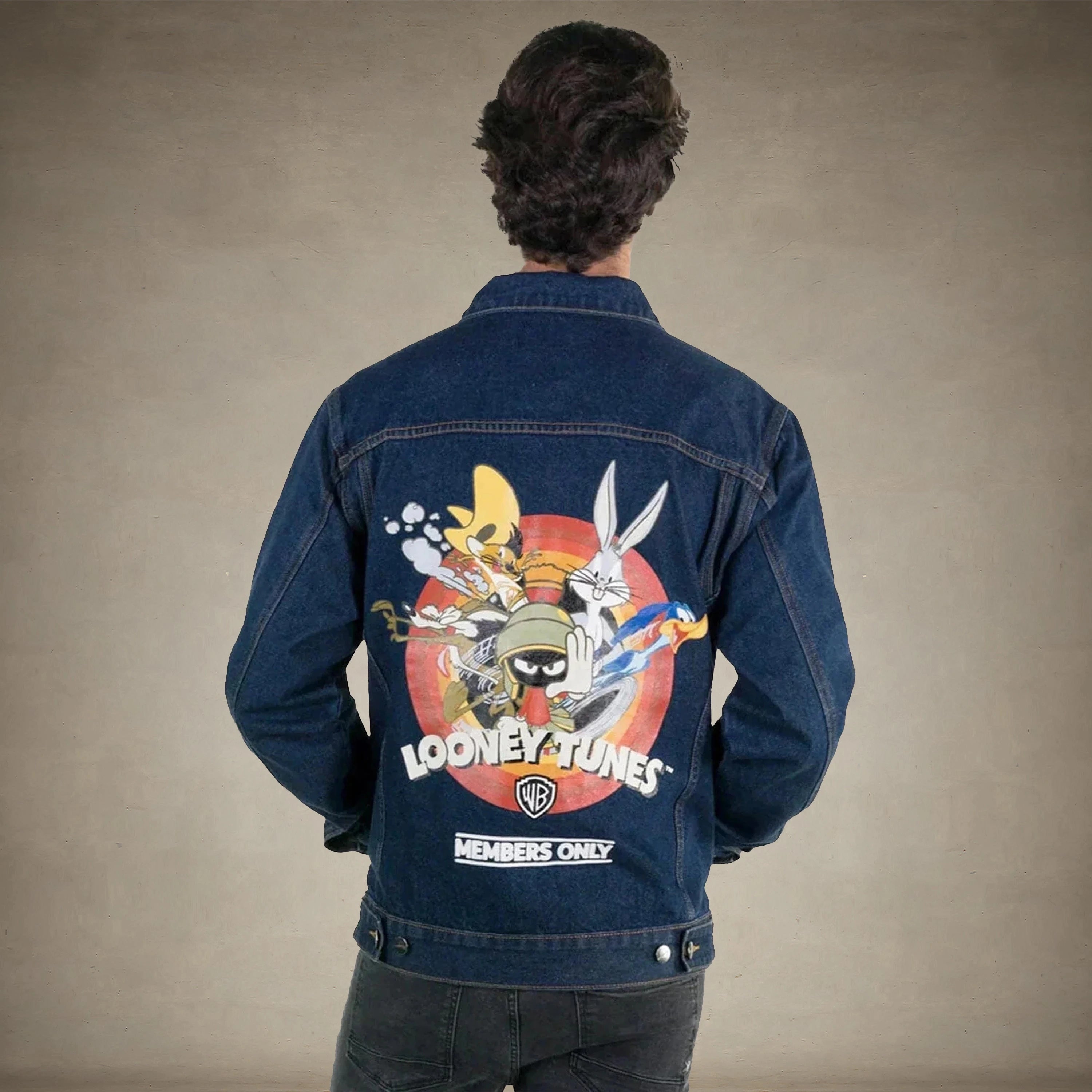 Men's Looney Tunes Denim Trucker Jacket - FINAL SALE Men's Jackets Members Only® 