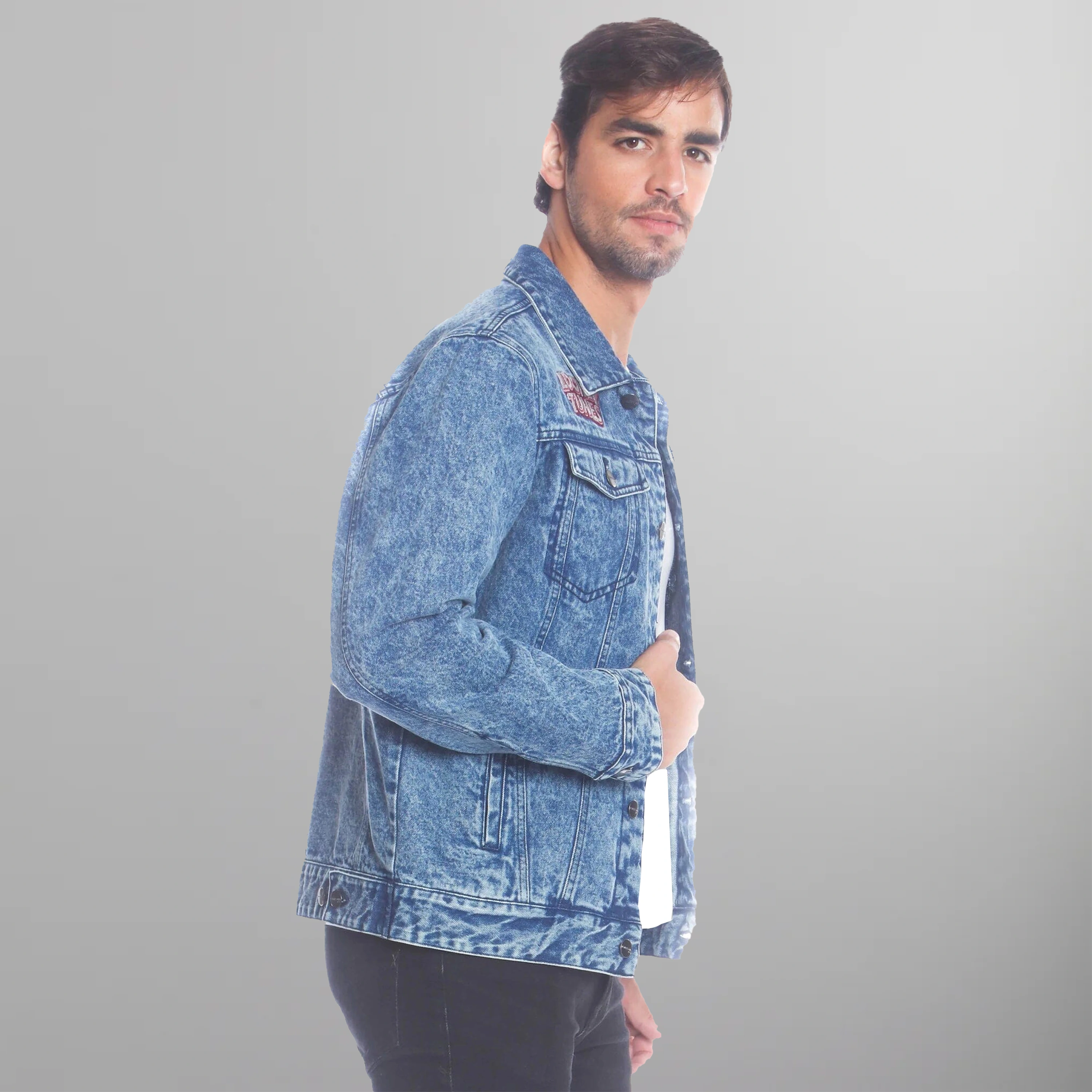 Men's Denim Looney Tunes Bugs Placement Jacket - FINAL SALE Men's Jacket Members Only 