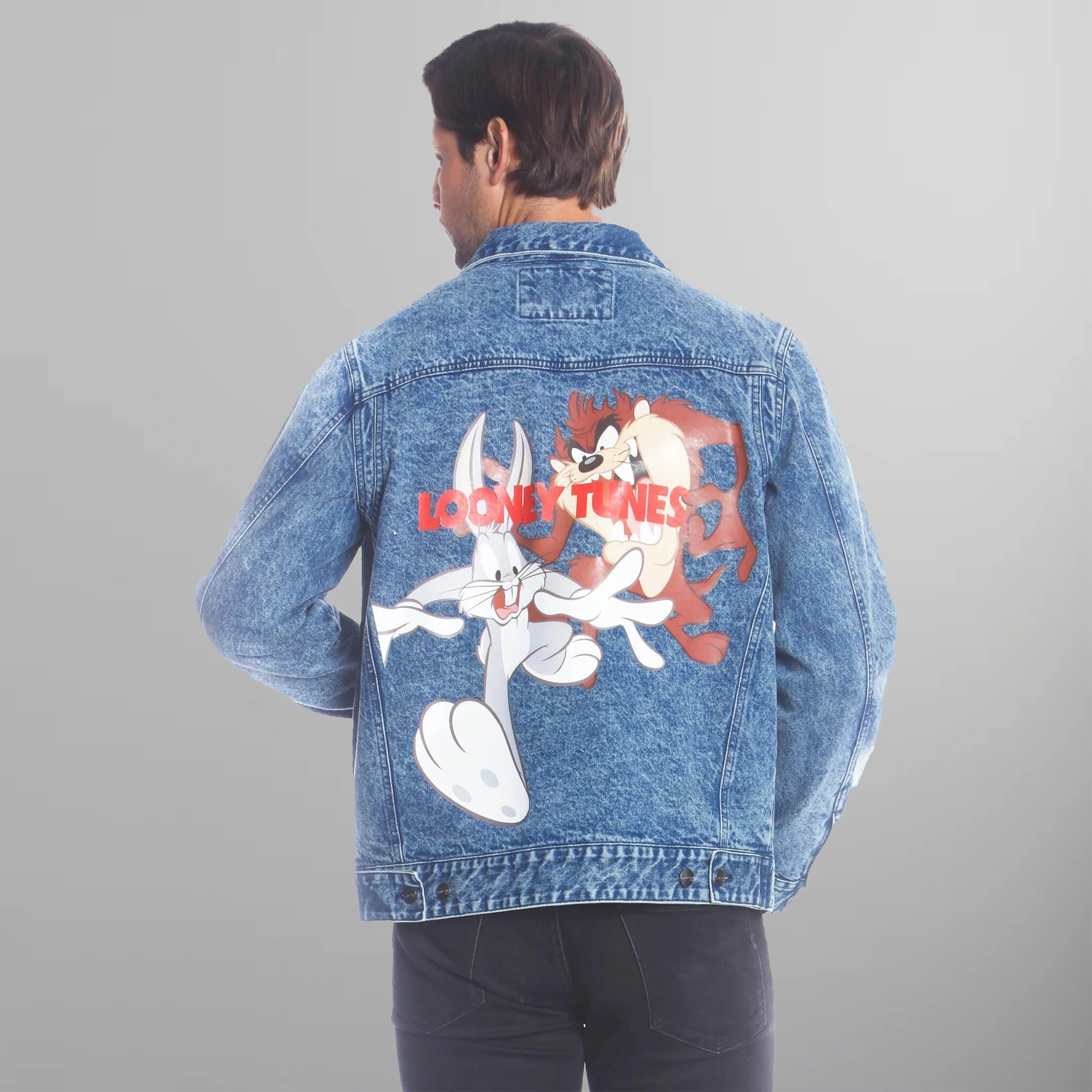 Men's Denim Looney Tunes Bugs Placement Jacket - FINAL SALE Men's Jacket Members Only 