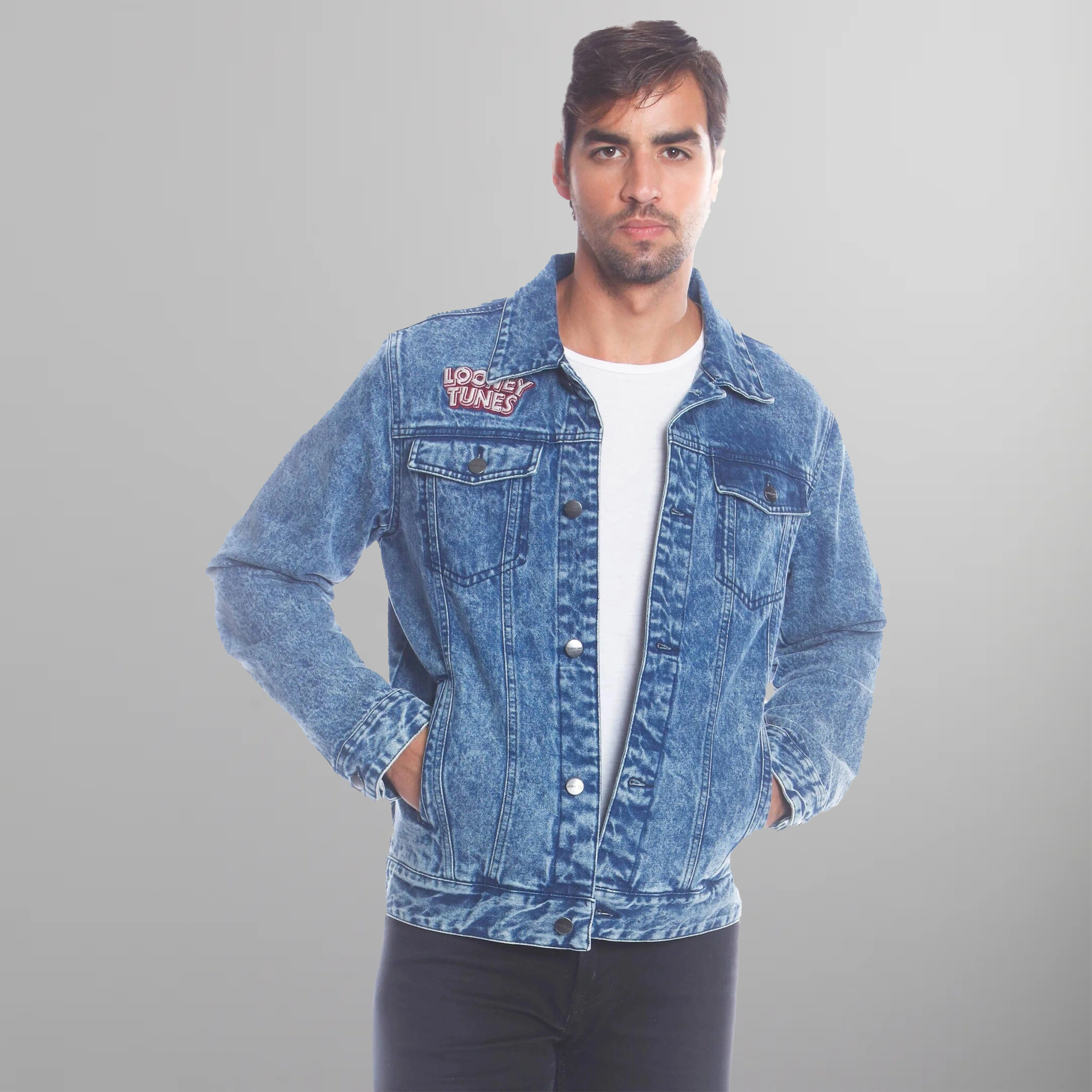 Men's Denim Looney Tunes Bugs Placement Jacket - FINAL SALE Men's Jacket Members Only 