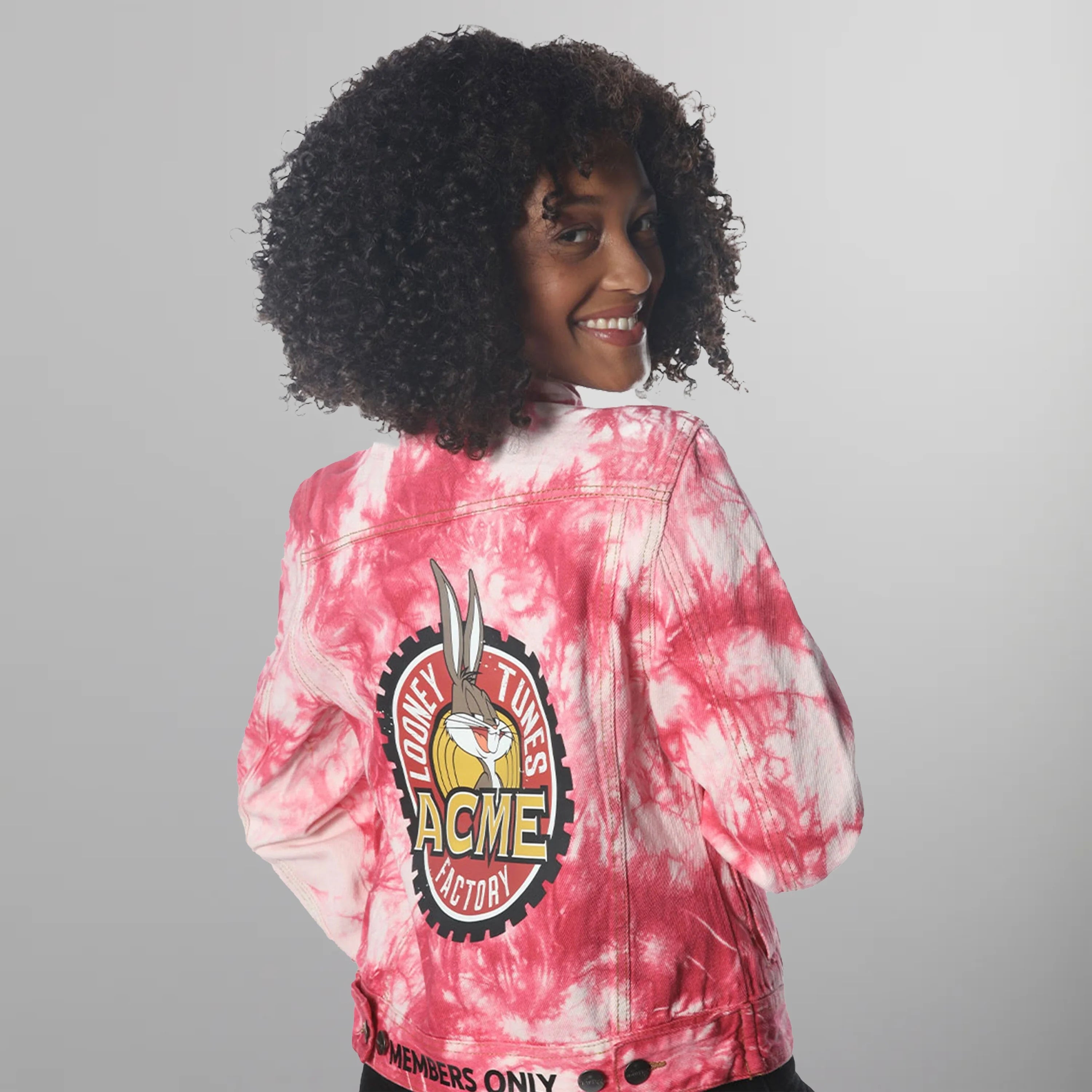 Women's Bull Denim Looney Tunes Trucker Jacket - FINAL SALE Womens Jacket Members Only 