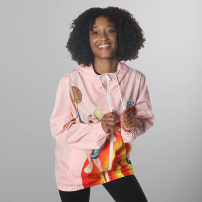 Women's Uniform Windbreaker Jacket - FINAL SALE Womens Jacket Members Only Light Pink Small 