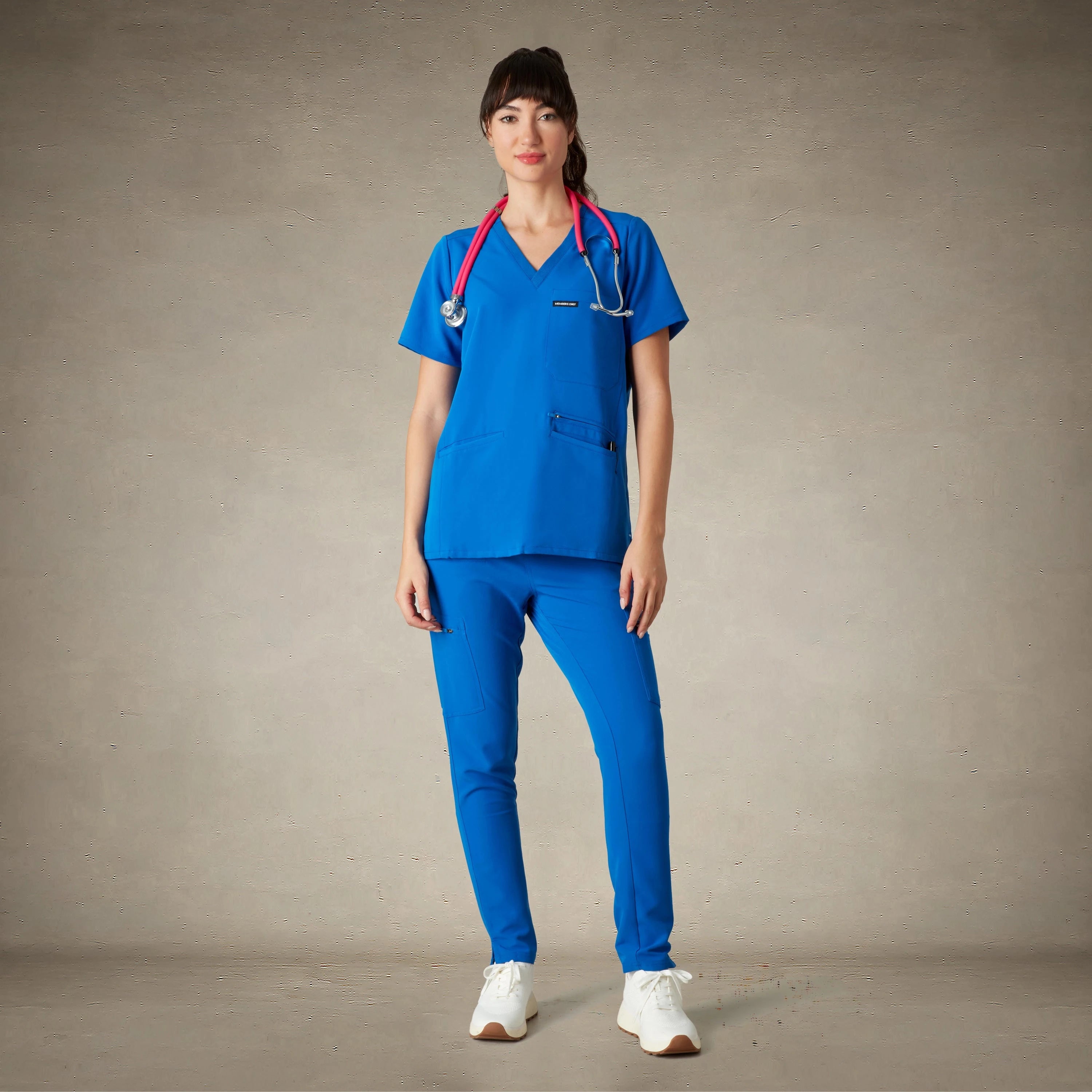 Palermo 4-Pocket Scrub Top Womens Scrub Top Members Only® 