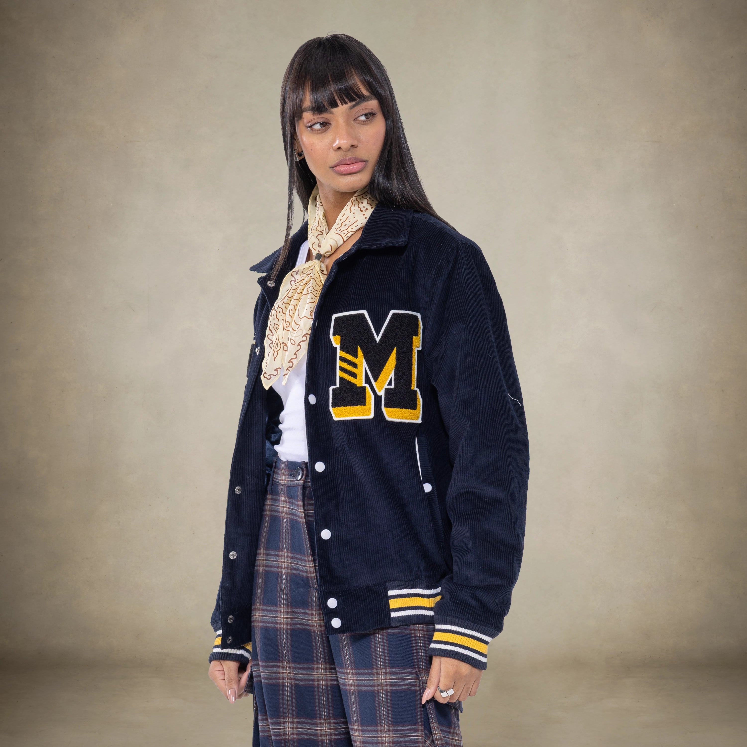 Women's Corduroy Varsity Jacket