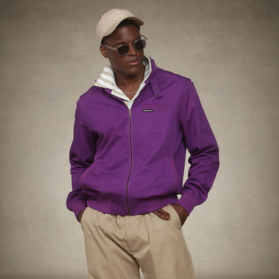 Men's Big & Tall Classic Iconic Racer Jacket Unisex Members Only® Purple 3X-Large 