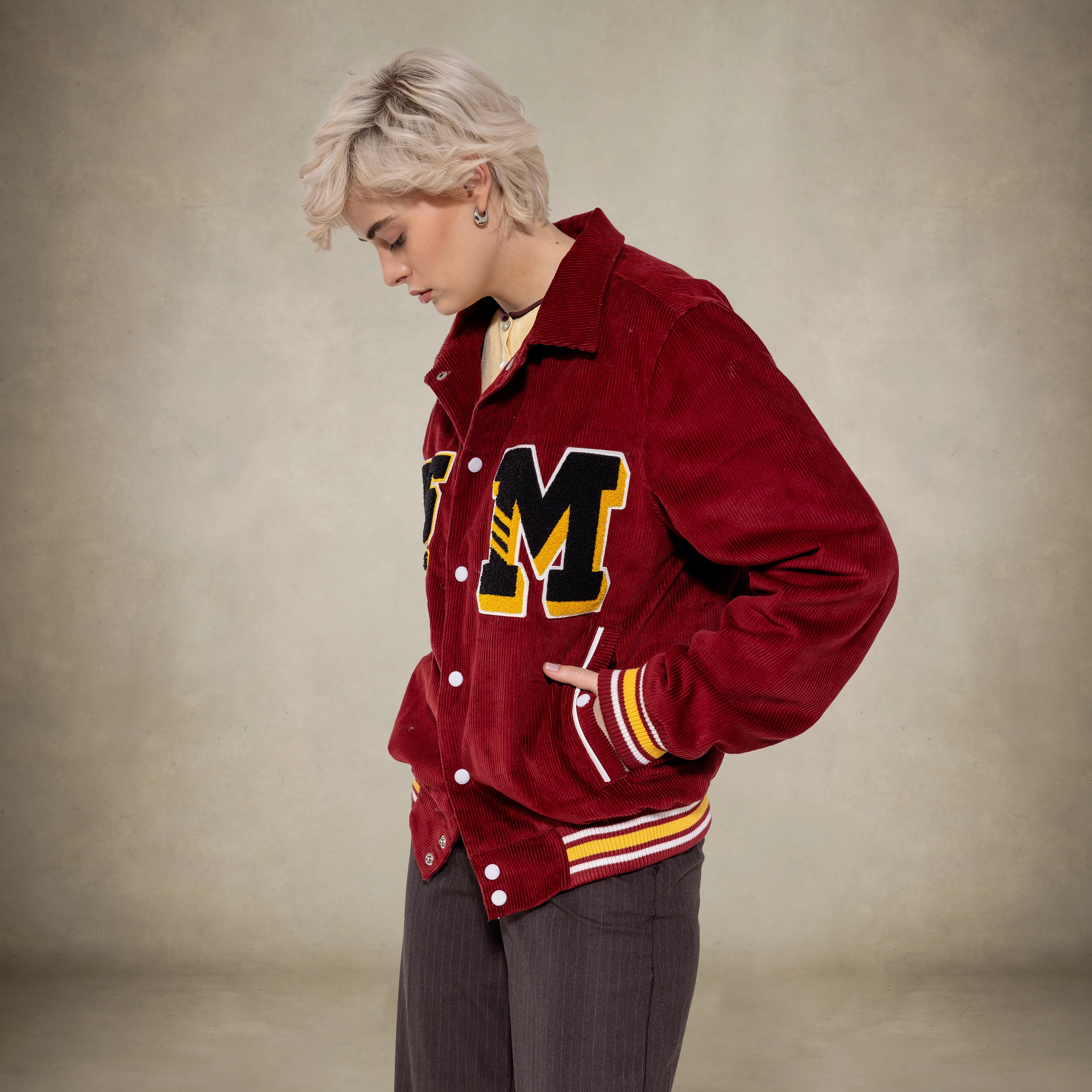 Women's Corduroy Varsity Jacket