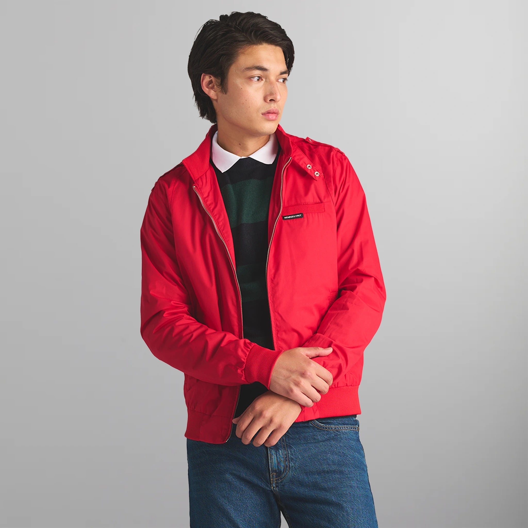 Men's Classic Iconic Racer Jacket Men's Iconic Jacket Members Only Red Small 