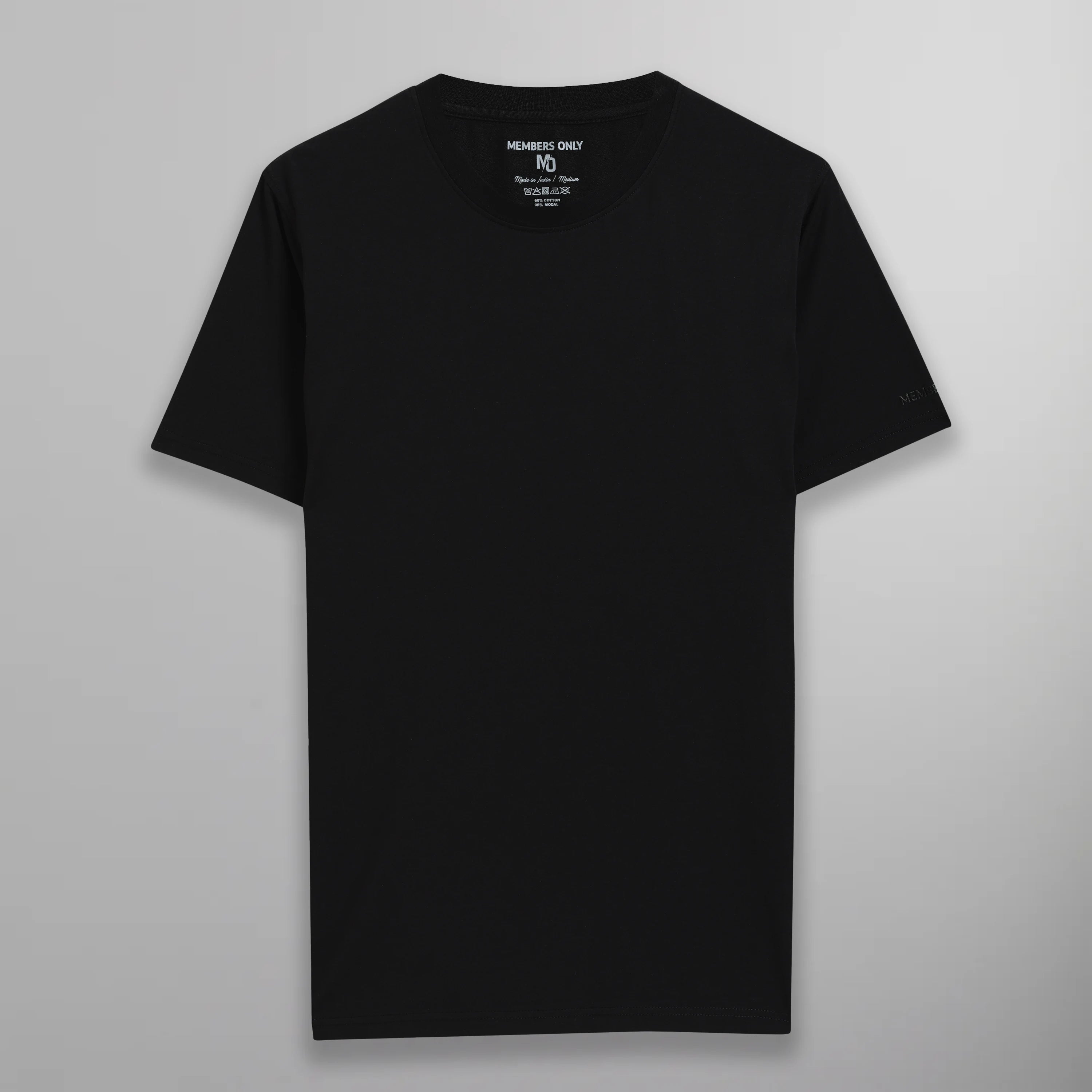 Men's Round Neck T-Shirt Members Only Black Small 