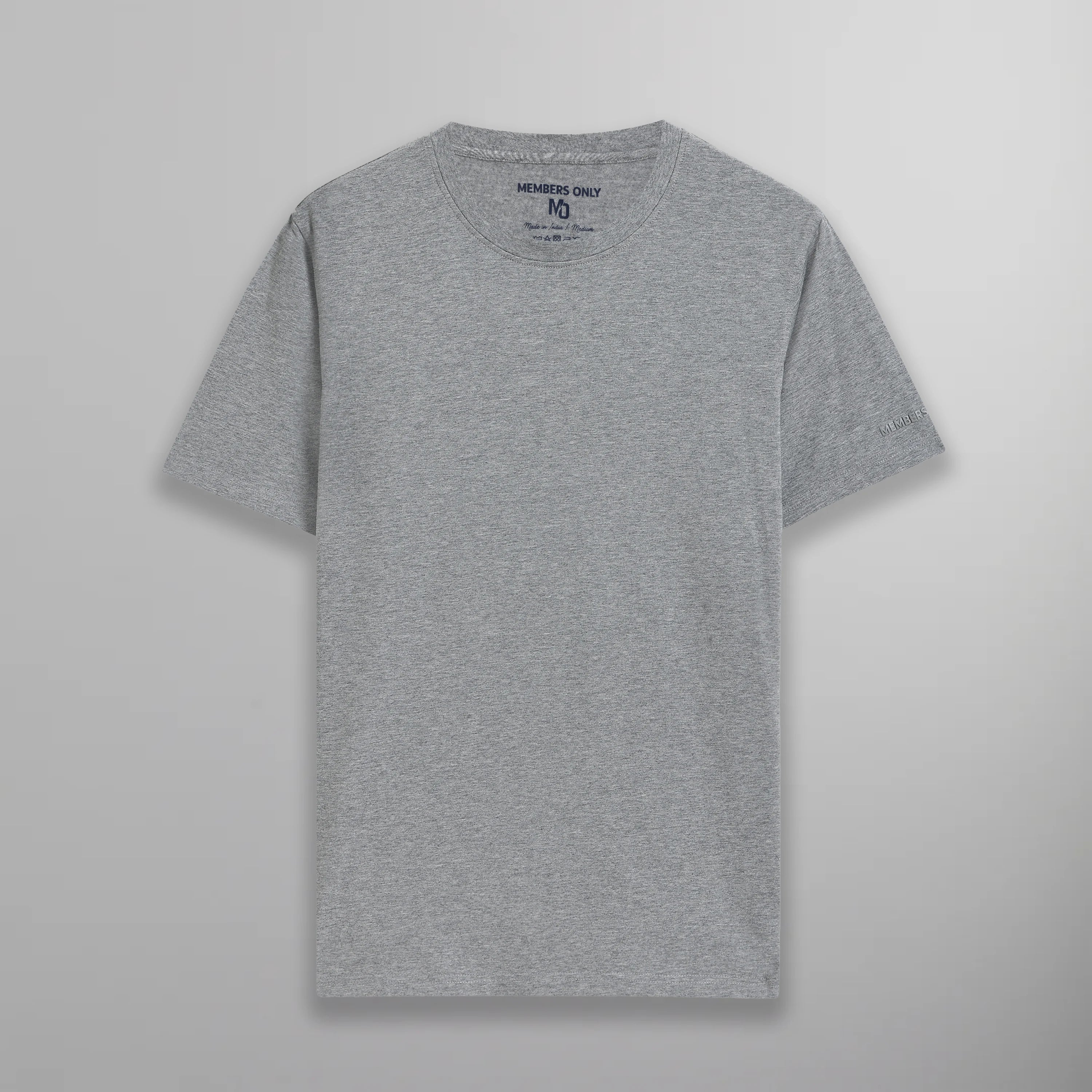 Men's Round Neck T-Shirt Members Only Grey Small 