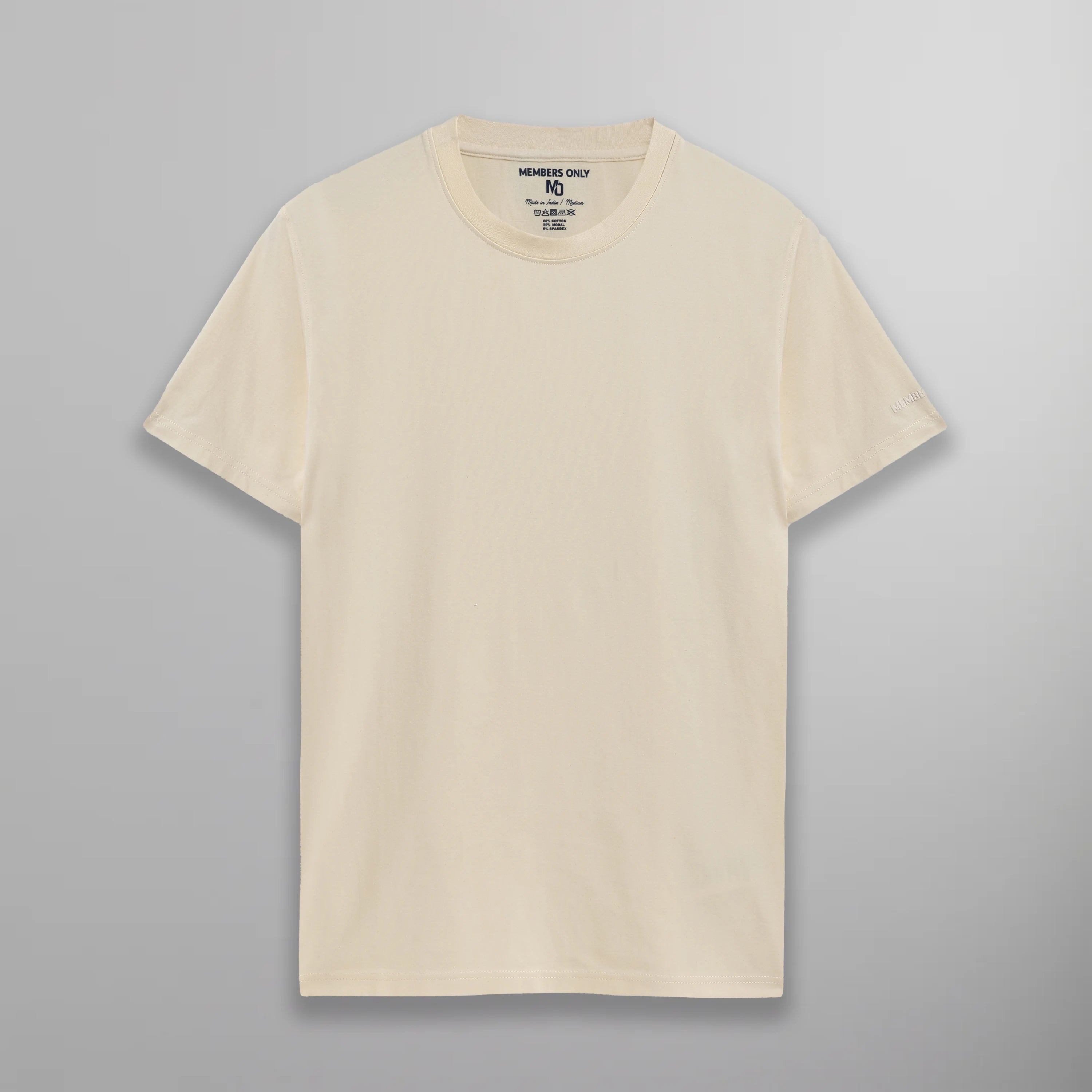 Men's Round Neck T-Shirt Members Only Off-White Small 