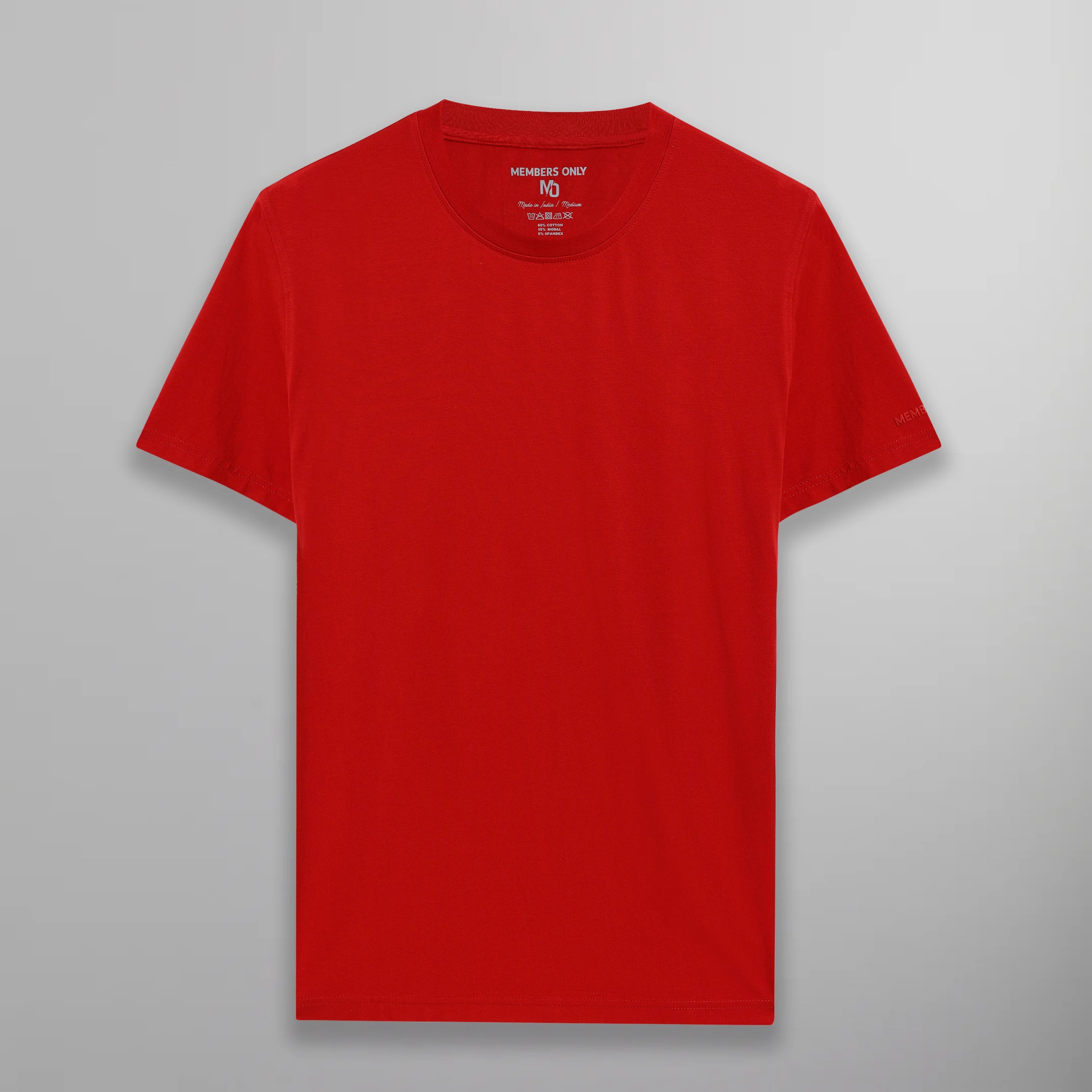 Men's Round Neck T-Shirt Members Only Red Small 