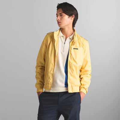 Men's Classic Iconic Racer Jacket Men's Iconic Jacket Members Only Soft Yellow Small 