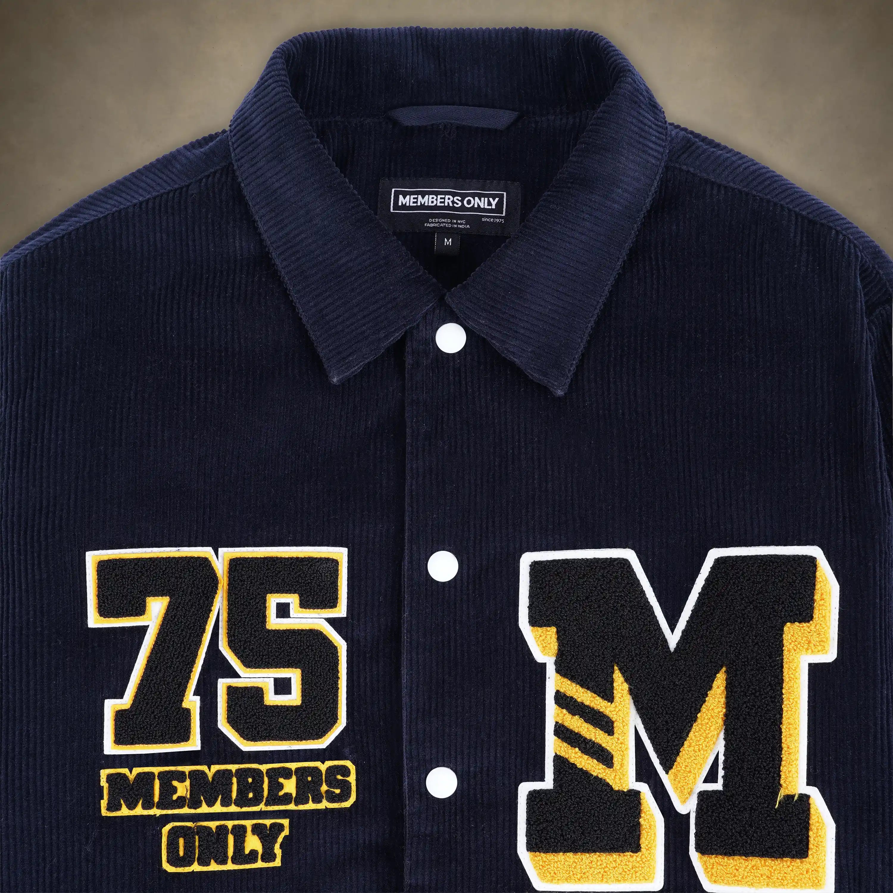 mens varsity style jacket navy