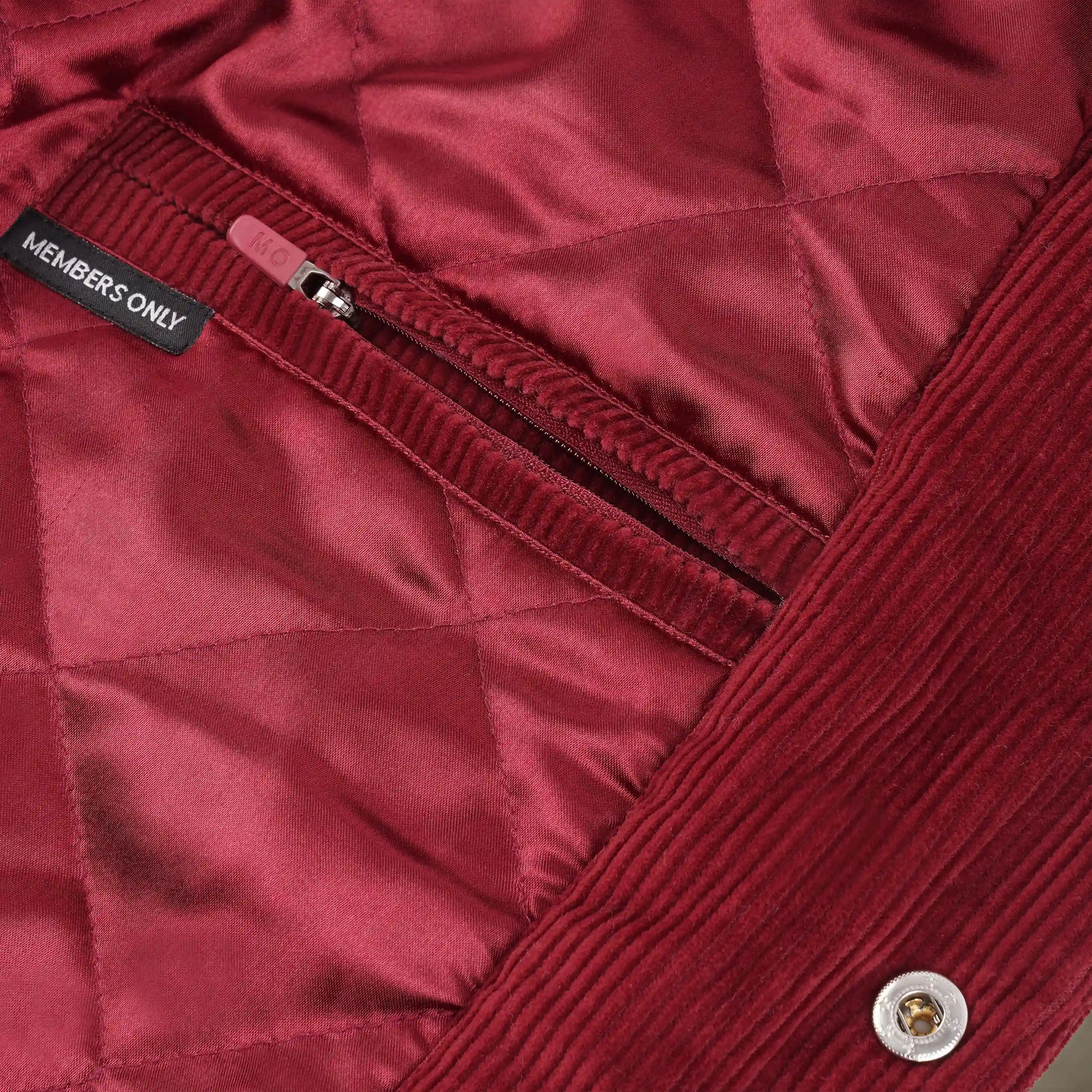 members only corduroy varsity bomber jacket men