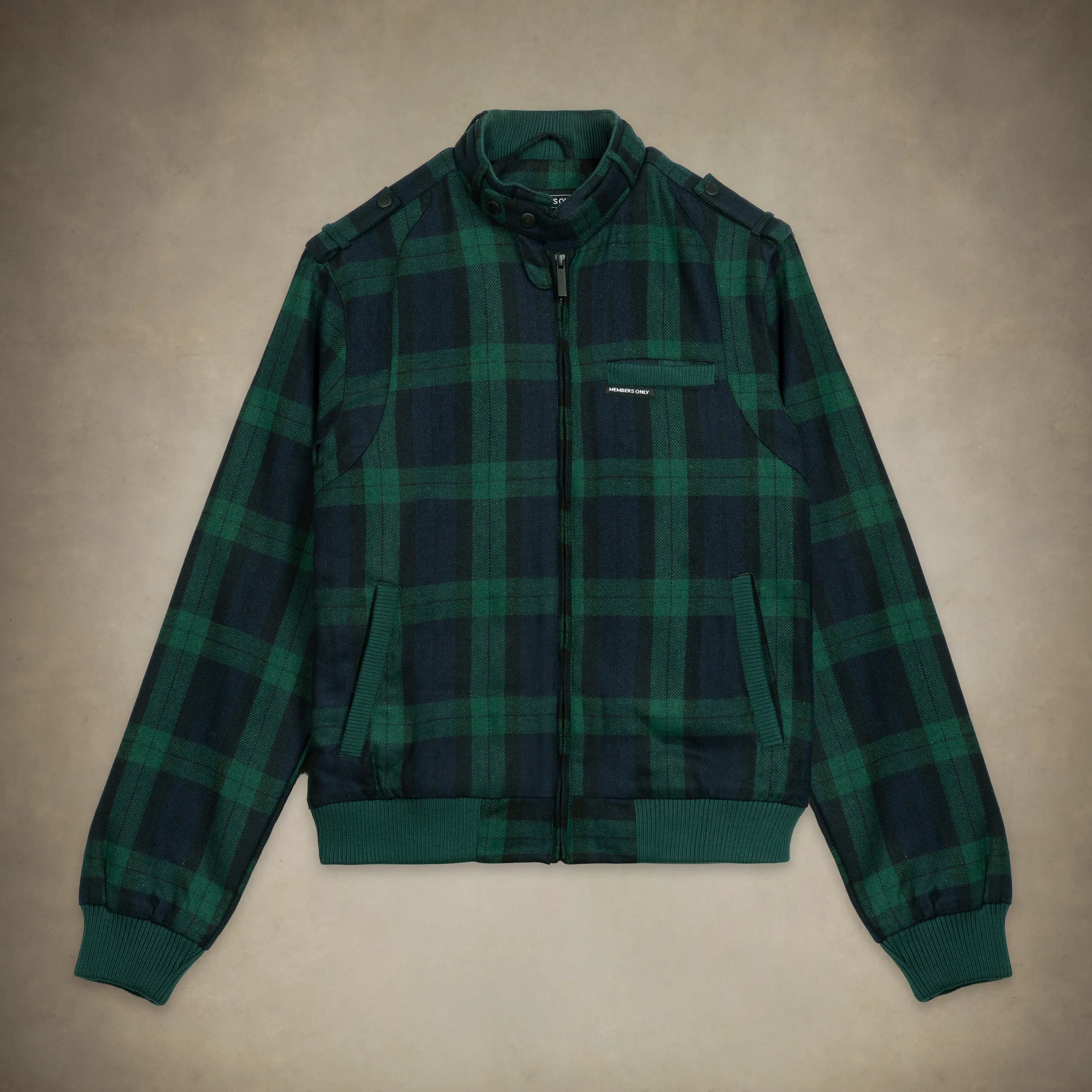members only men's wool iconic green jacket 