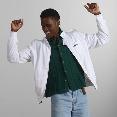 Men's Classic Iconic Racer Jacket Men's Iconic Jacket Members Only White Small 